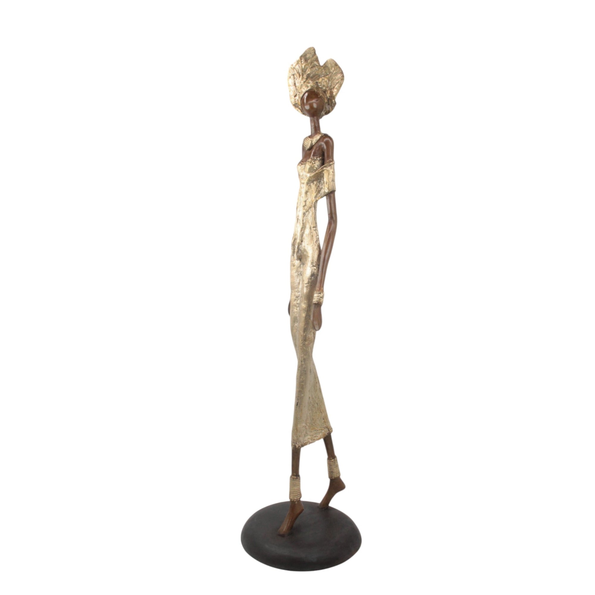 Bronze Issouf 80 cm doré n°1 Bronzes d&#39;Afrique