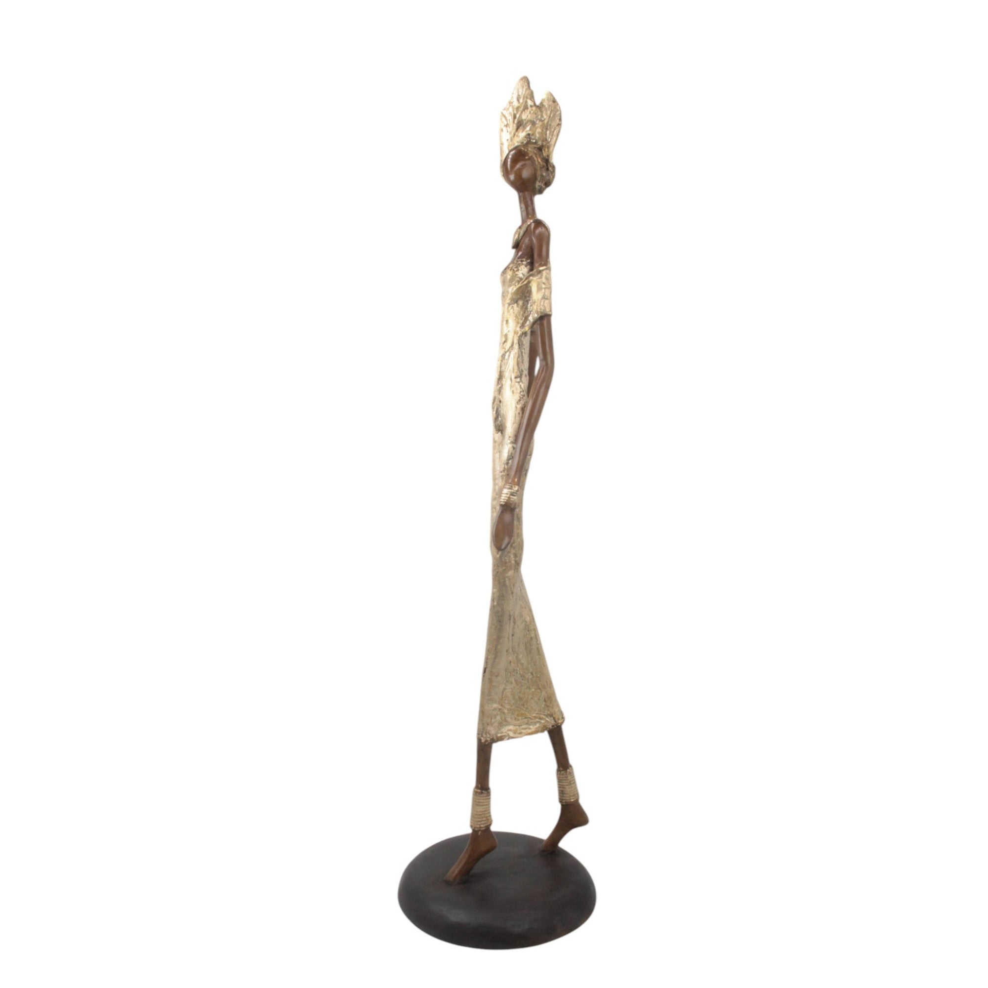 Bronze Issouf 80 cm doré n°1 Bronzes d&#39;Afrique