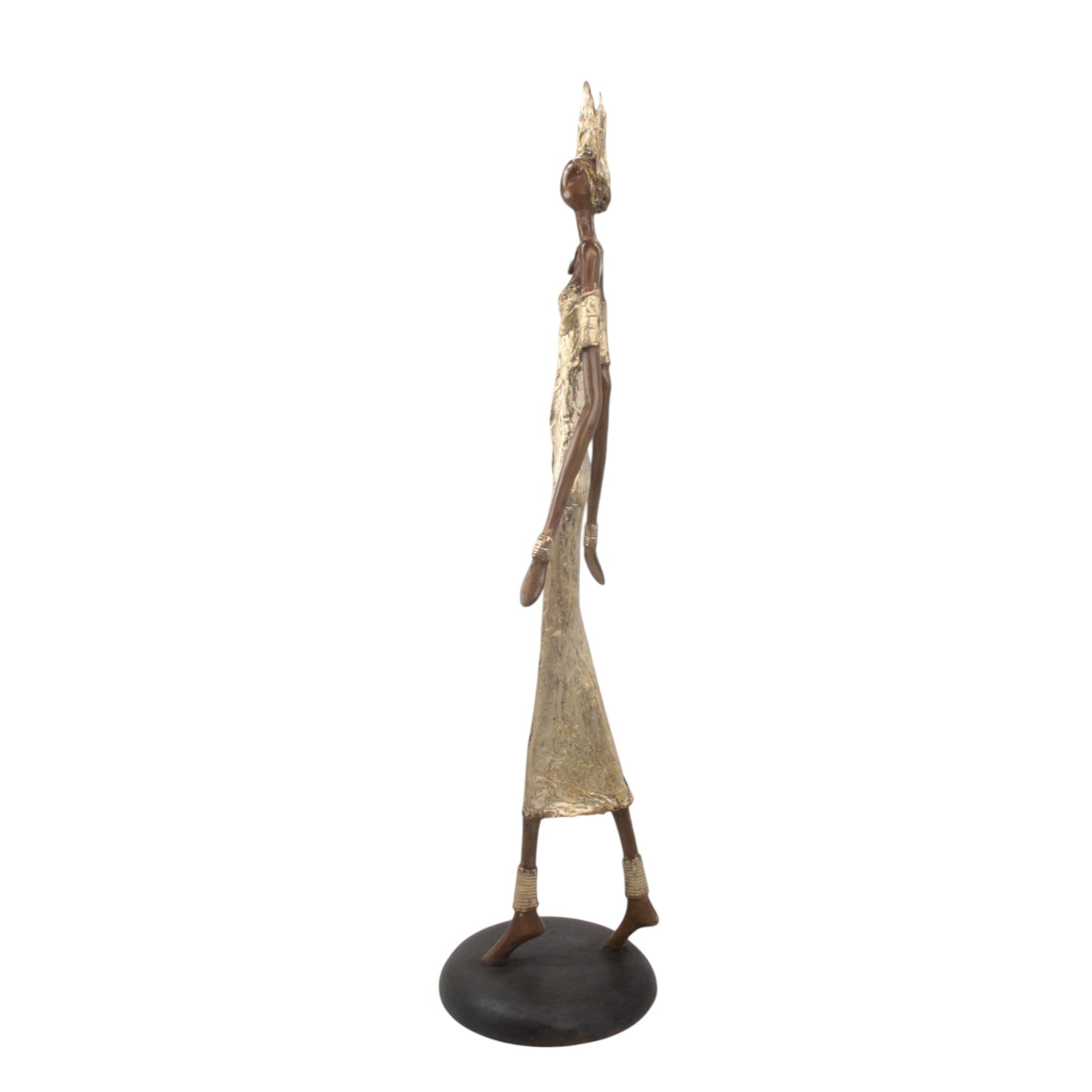 Bronze Issouf 80 cm doré n°1 Bronzes d&#39;Afrique