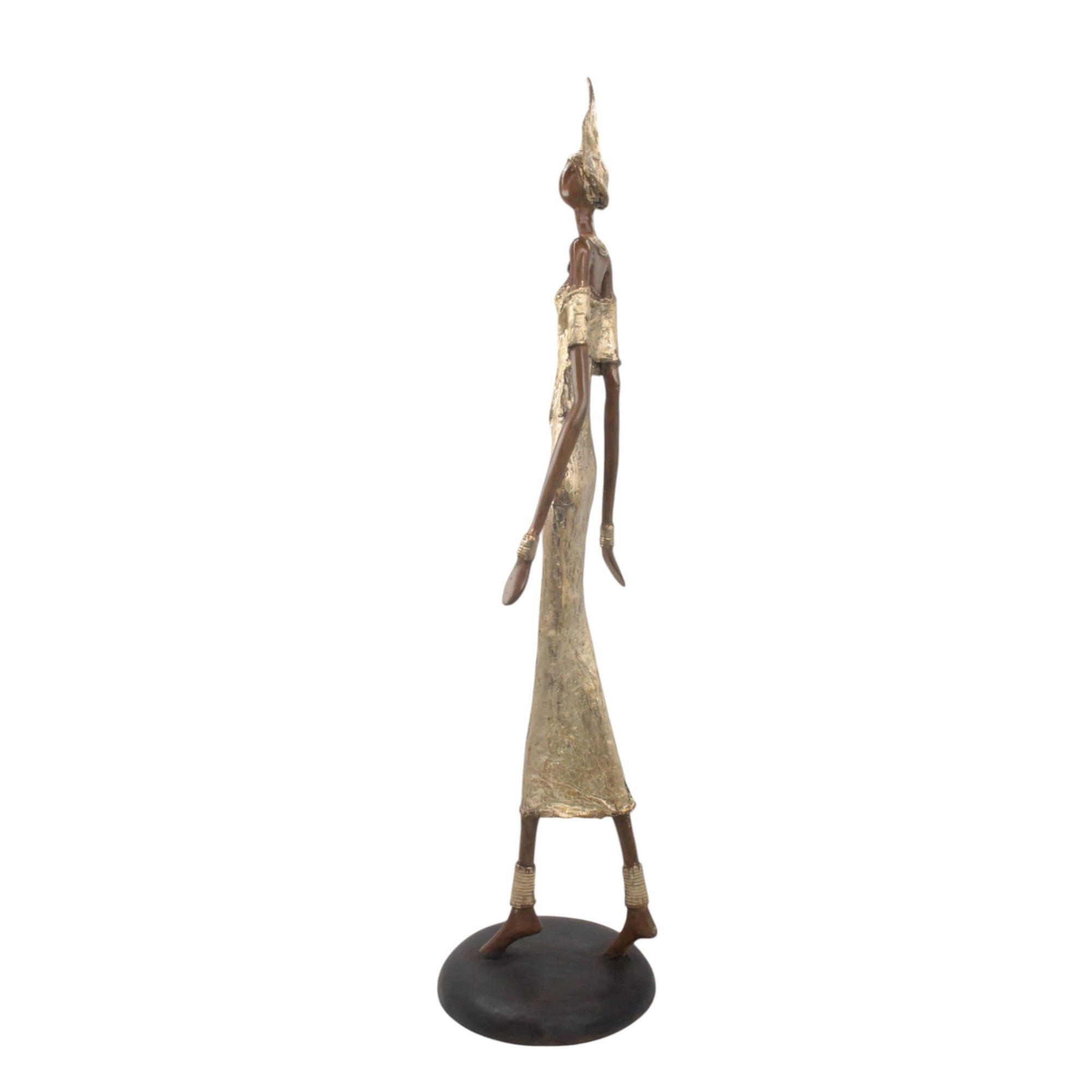 Bronze Issouf 80 cm doré n°1 Bronzes d&#39;Afrique
