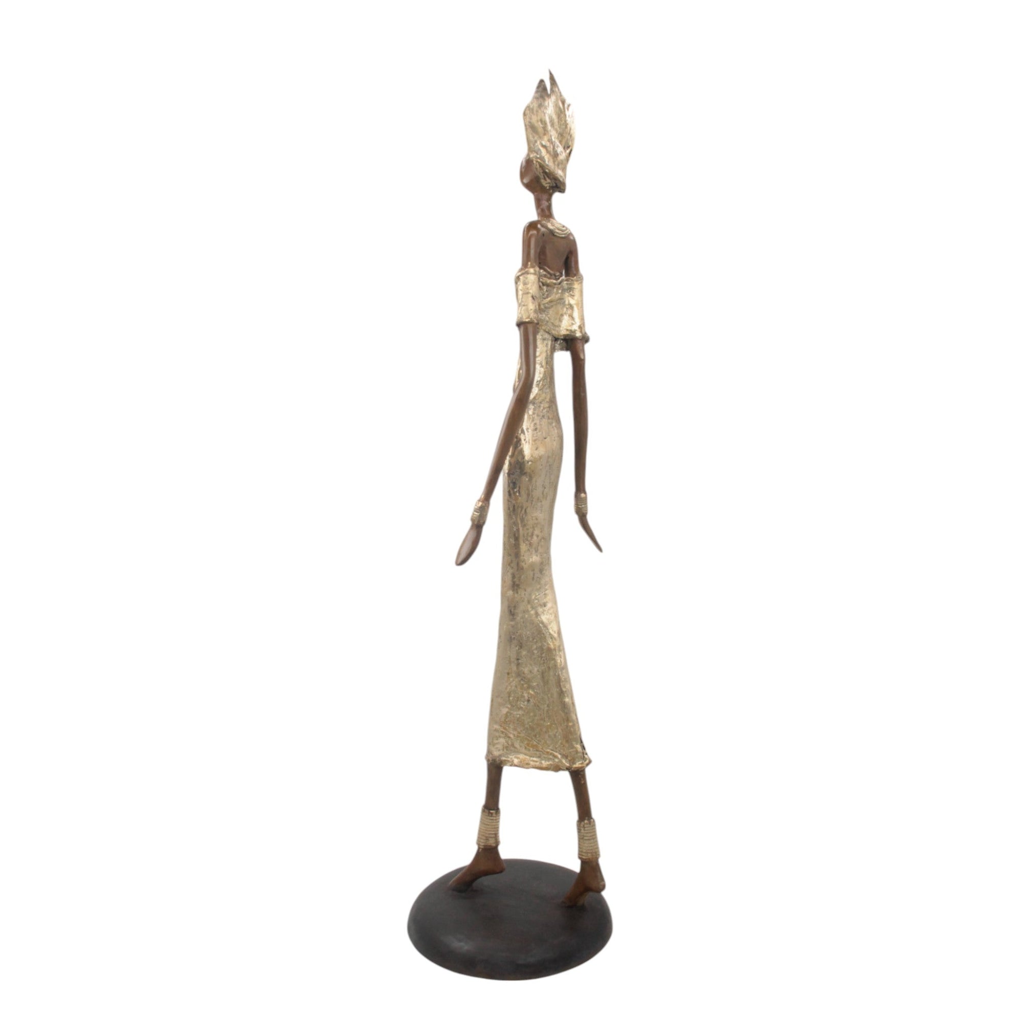Bronze Issouf 80 cm doré n°1 Bronzes d&#39;Afrique