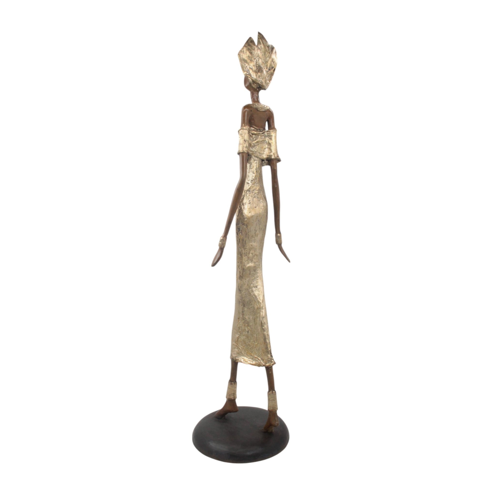 Bronze Issouf 80 cm doré n°1 Bronzes d&#39;Afrique