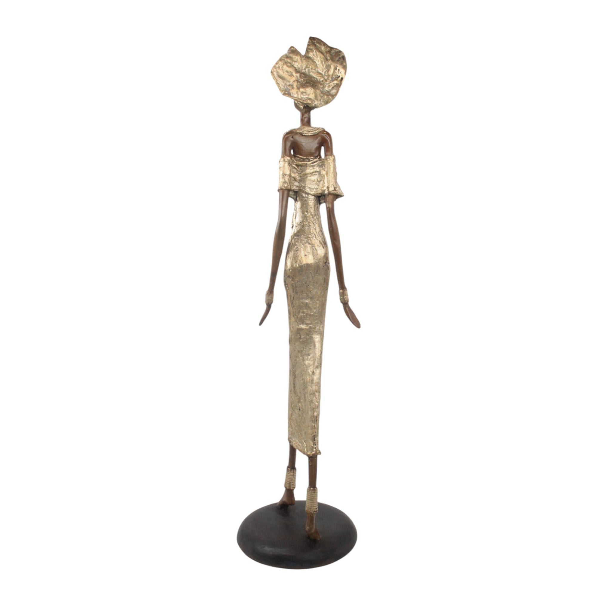 Bronze Issouf 80 cm doré n°1 Bronzes d&#39;Afrique