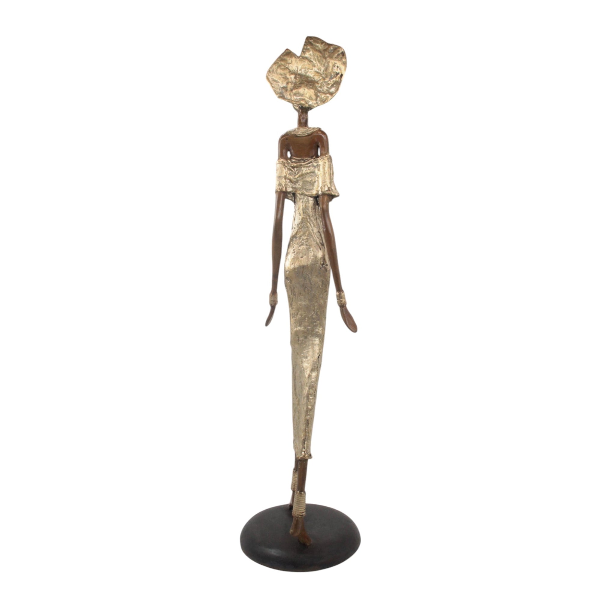 Bronze Issouf 80 cm doré n°1 Bronzes d&#39;Afrique