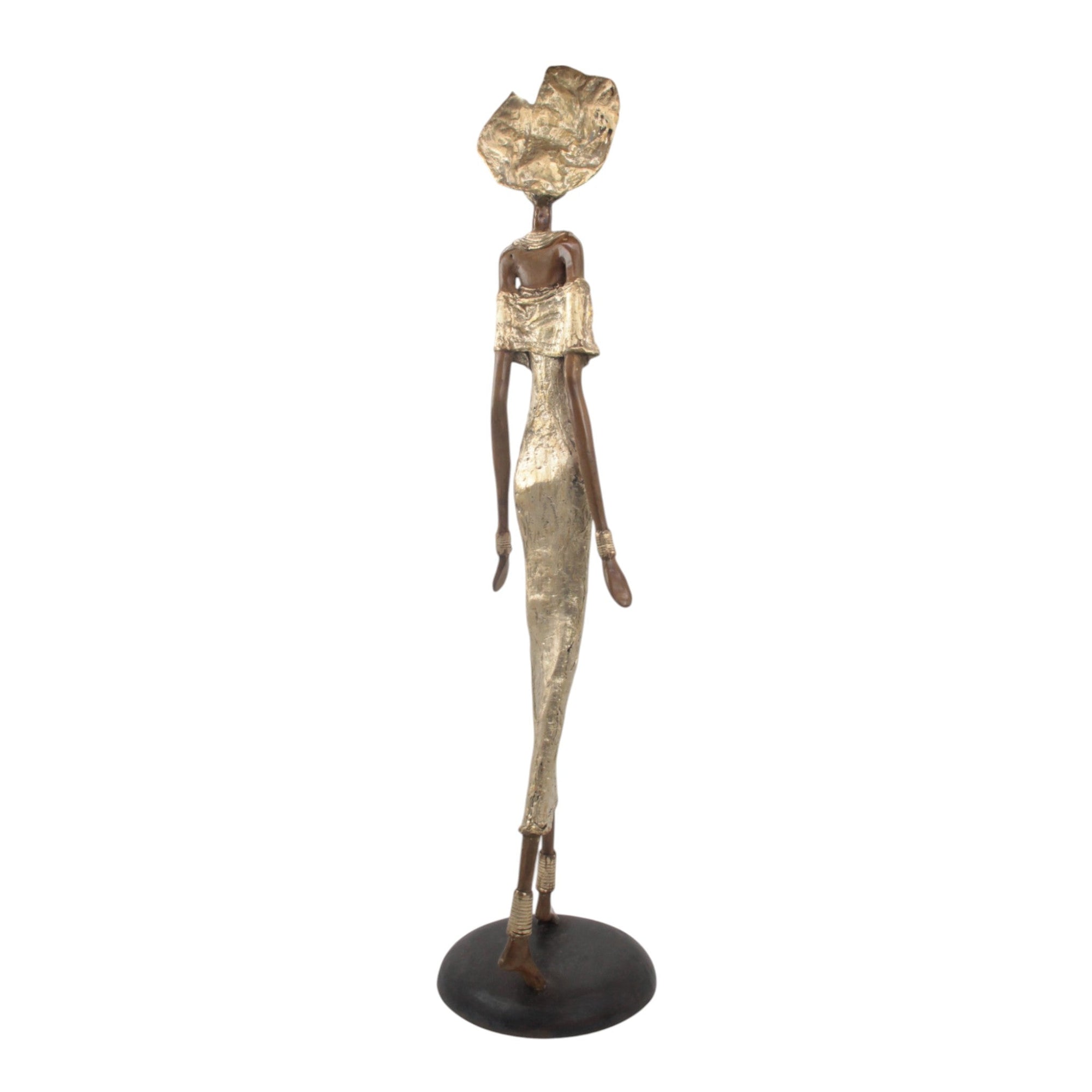 Bronze Issouf 80 cm doré n°1 Bronzes d&#39;Afrique