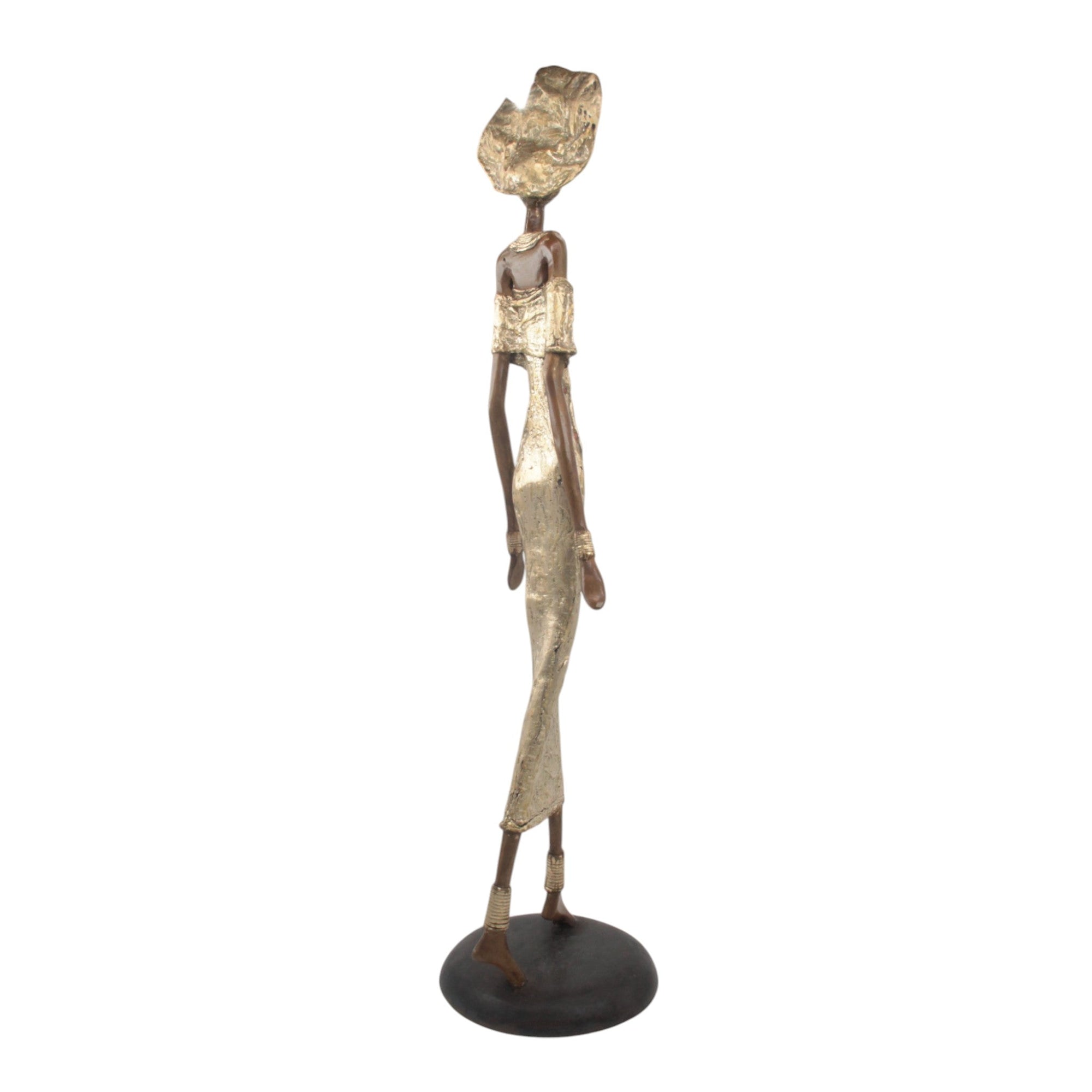 Bronze Issouf 80 cm doré n°1 Bronzes d&#39;Afrique