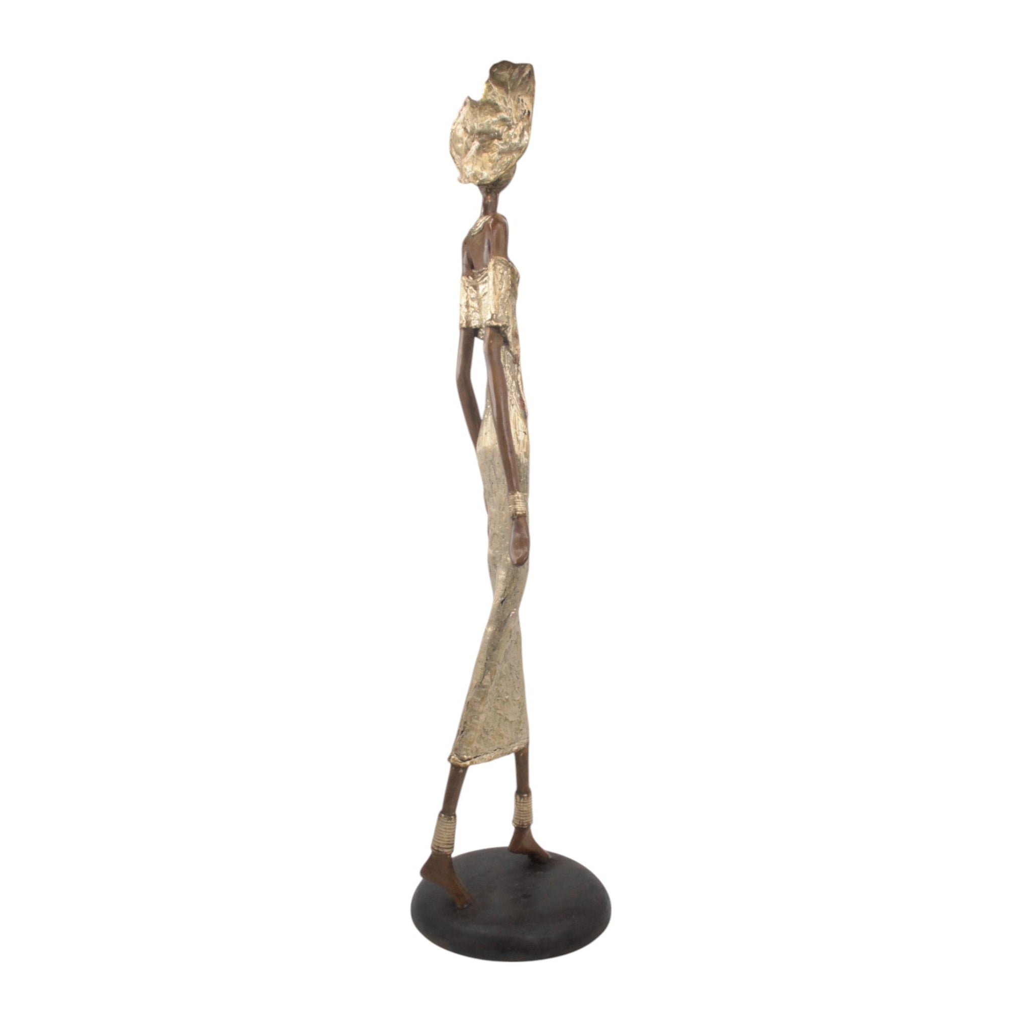 Bronze Issouf 80 cm doré n°1 Bronzes d&#39;Afrique