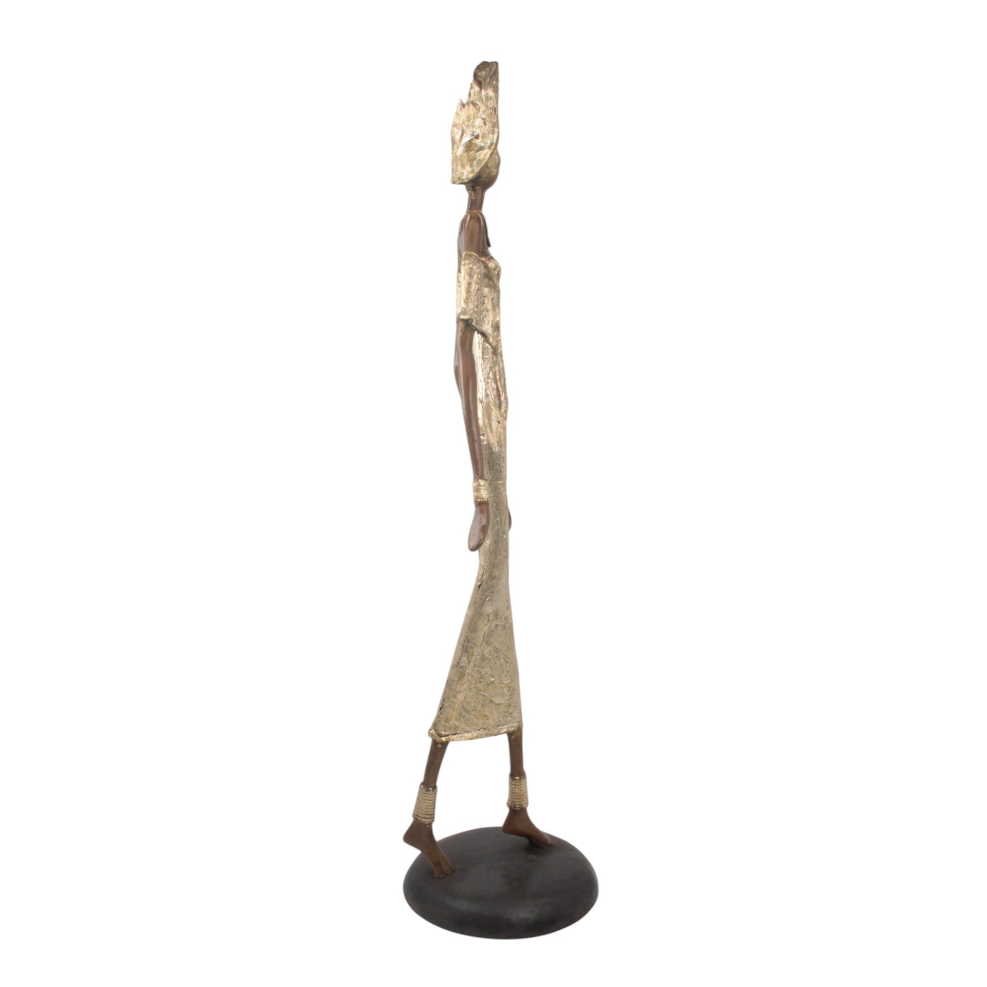 Bronze Issouf 80 cm doré n°1 Bronzes d&#39;Afrique