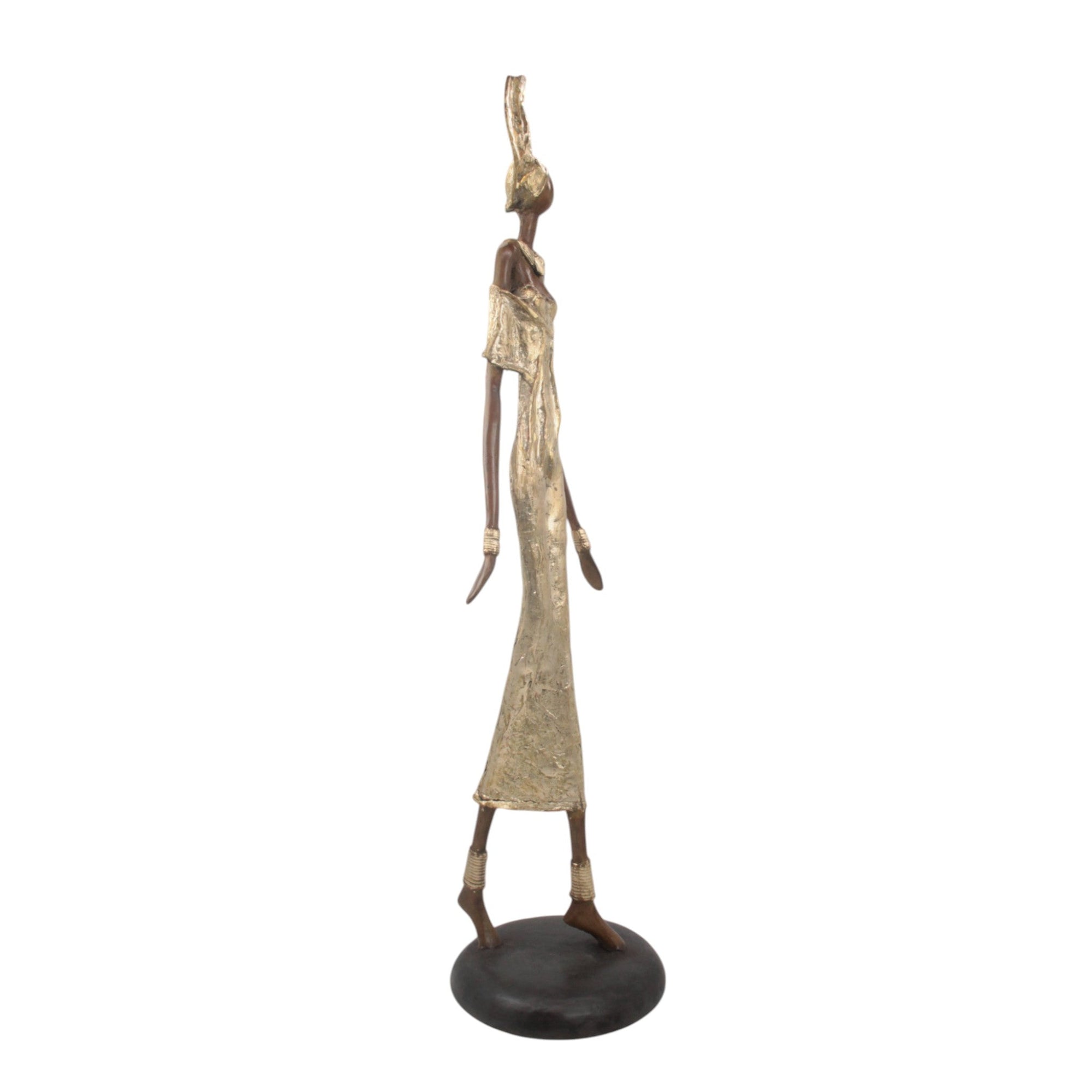 Bronze Issouf 80 cm doré n°1 Bronzes d&#39;Afrique