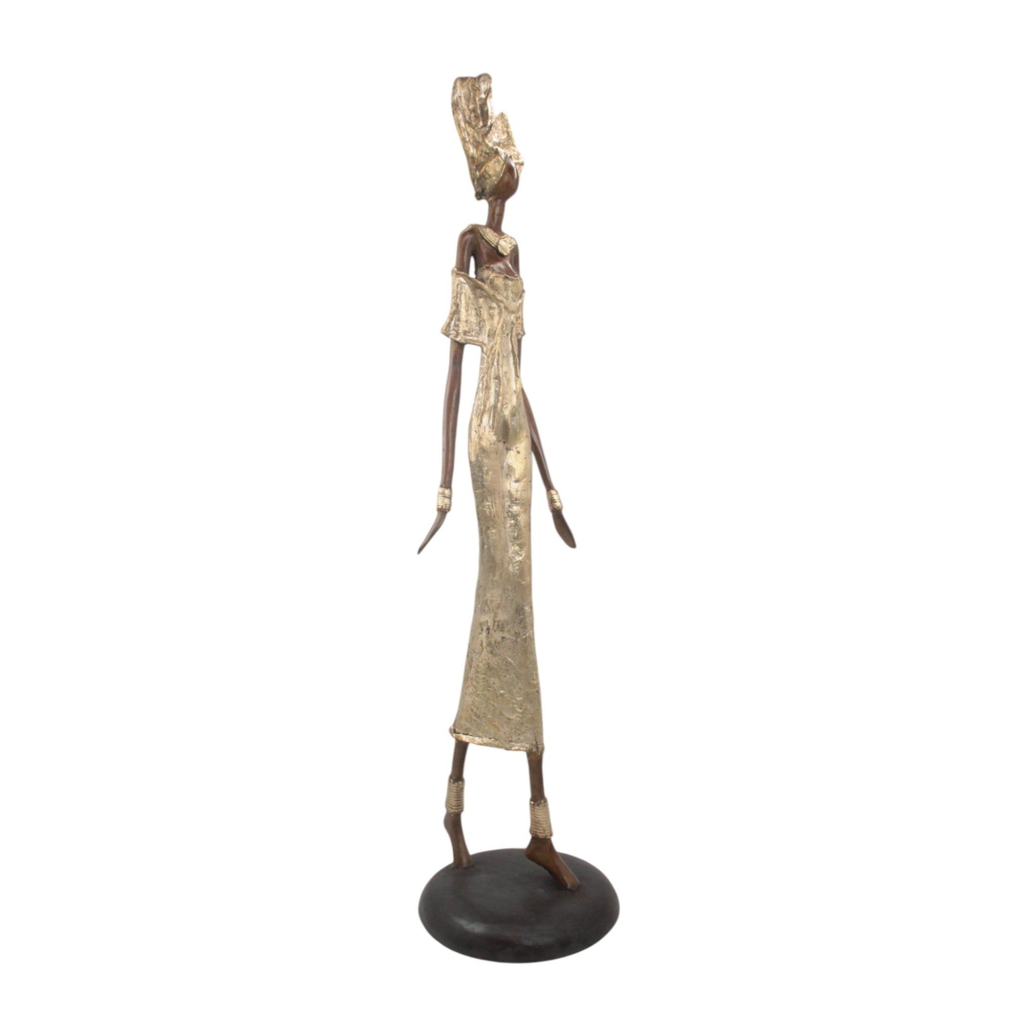 Bronze Issouf 80 cm doré n°1 Bronzes d&#39;Afrique