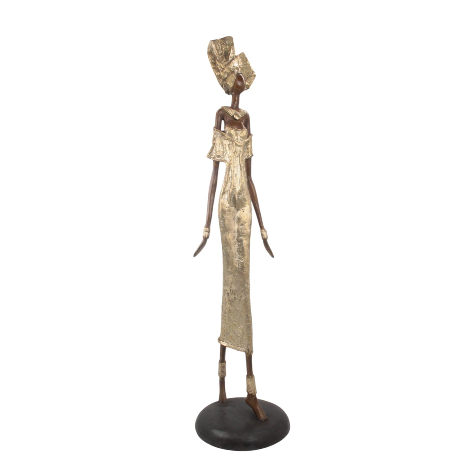 Bronze Issouf 80 cm doré n°1 Bronzes d&#39;Afrique