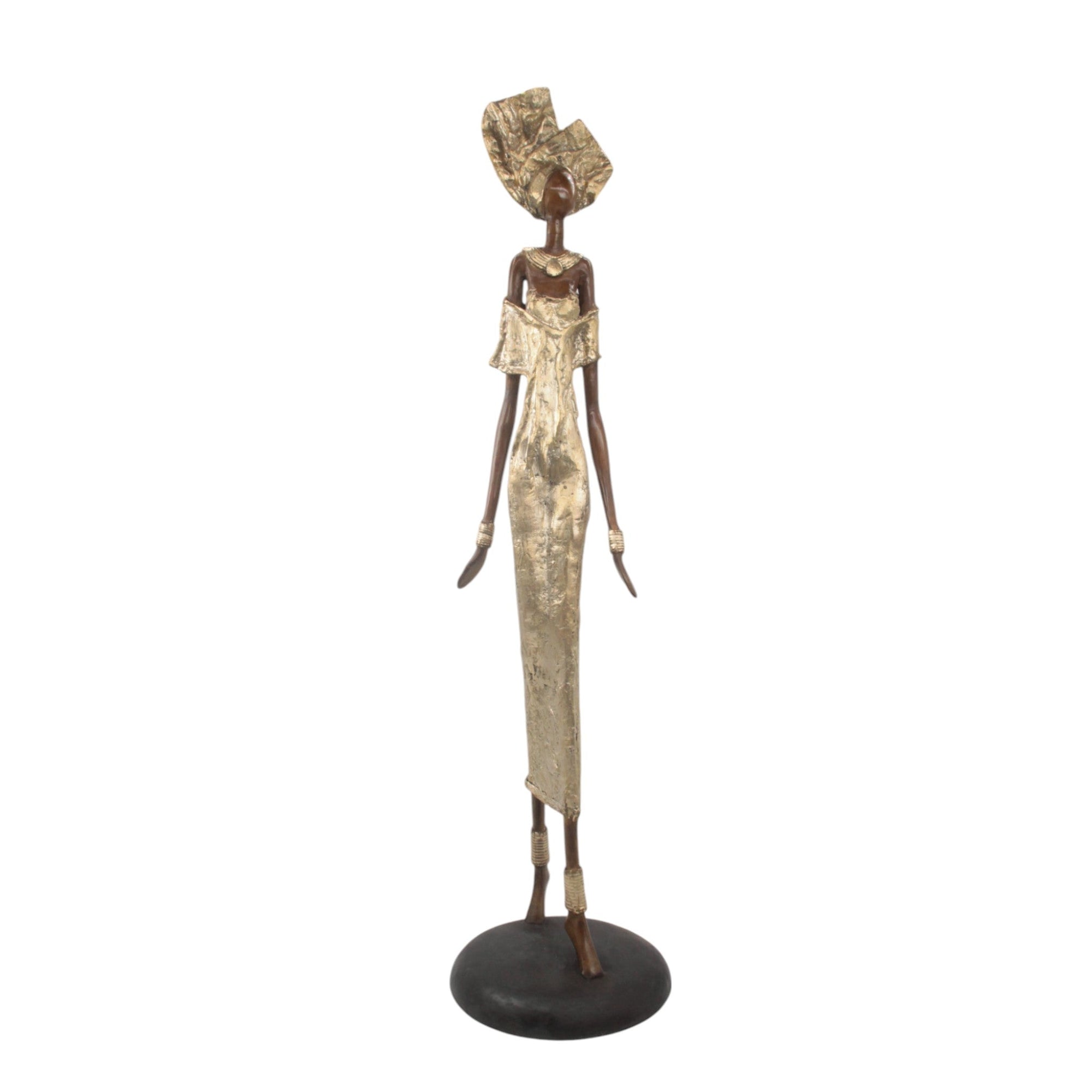 Bronze Issouf 80 cm doré n°1 Bronzes d&#39;Afrique