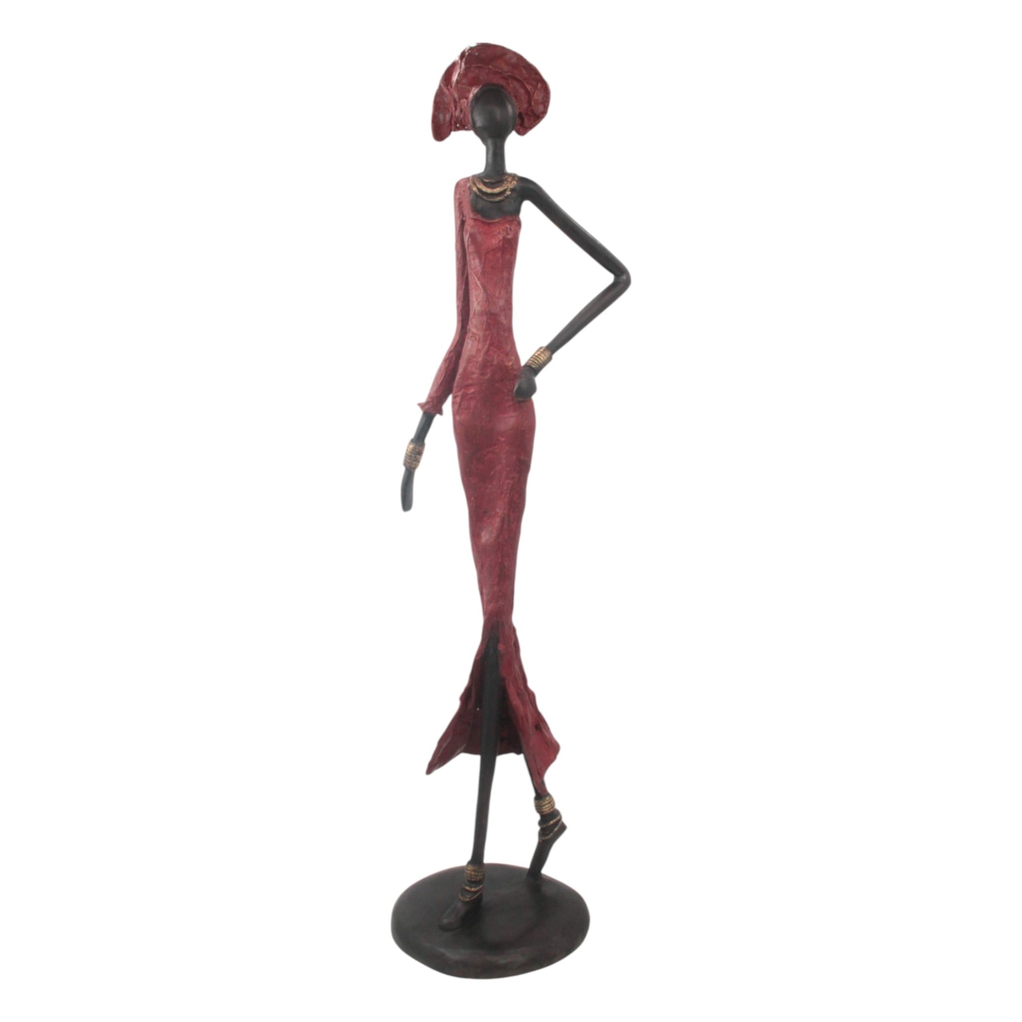 Bronze Issouf 80 cm rouge n°2 Bronzes d&#39;Afrique