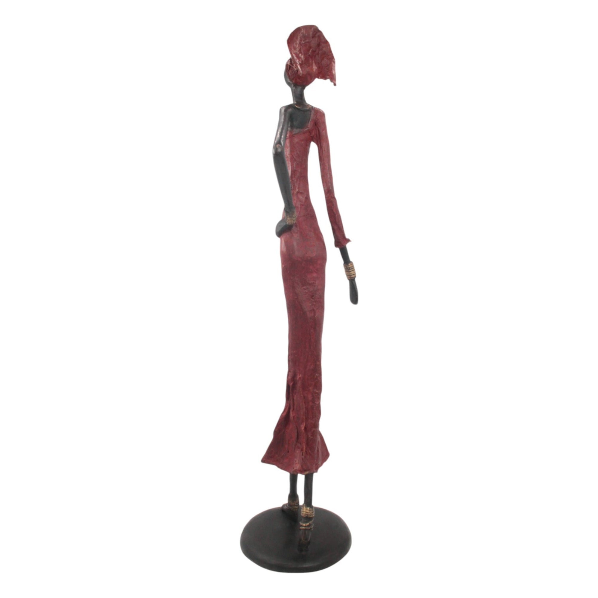 Bronze Issouf 80 cm rouge n°2 Bronzes d&#39;Afrique