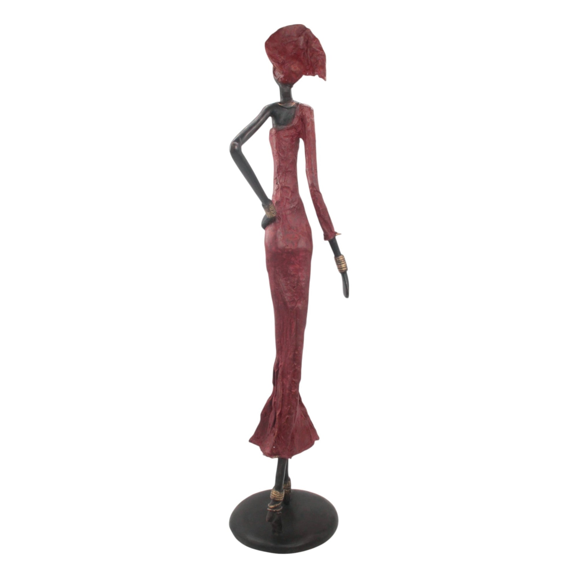 Bronze Issouf 80 cm rouge n°2 Bronzes d&#39;Afrique