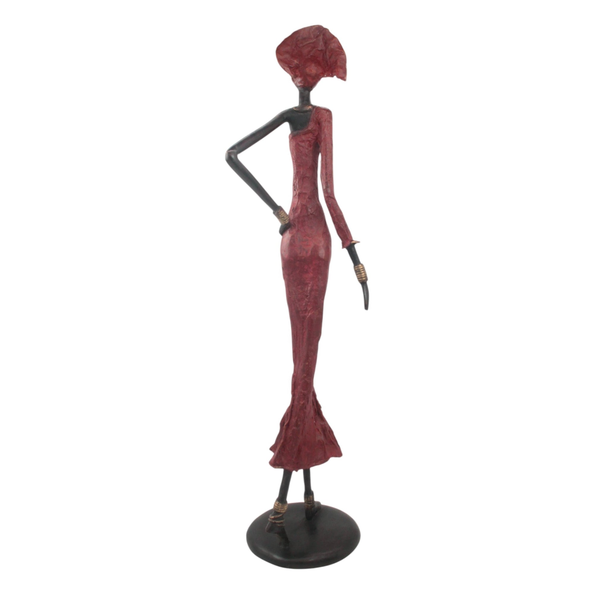 Bronze Issouf 80 cm rouge n°2 Bronzes d&#39;Afrique
