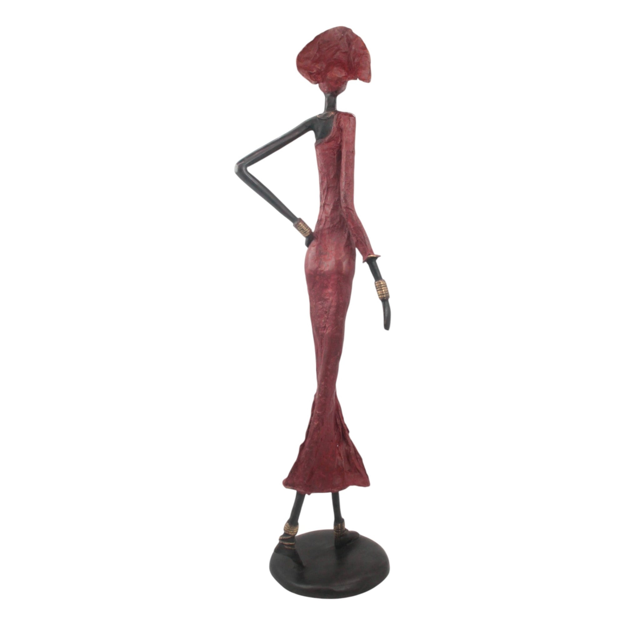 Bronze Issouf 80 cm rouge n°2 Bronzes d&#39;Afrique