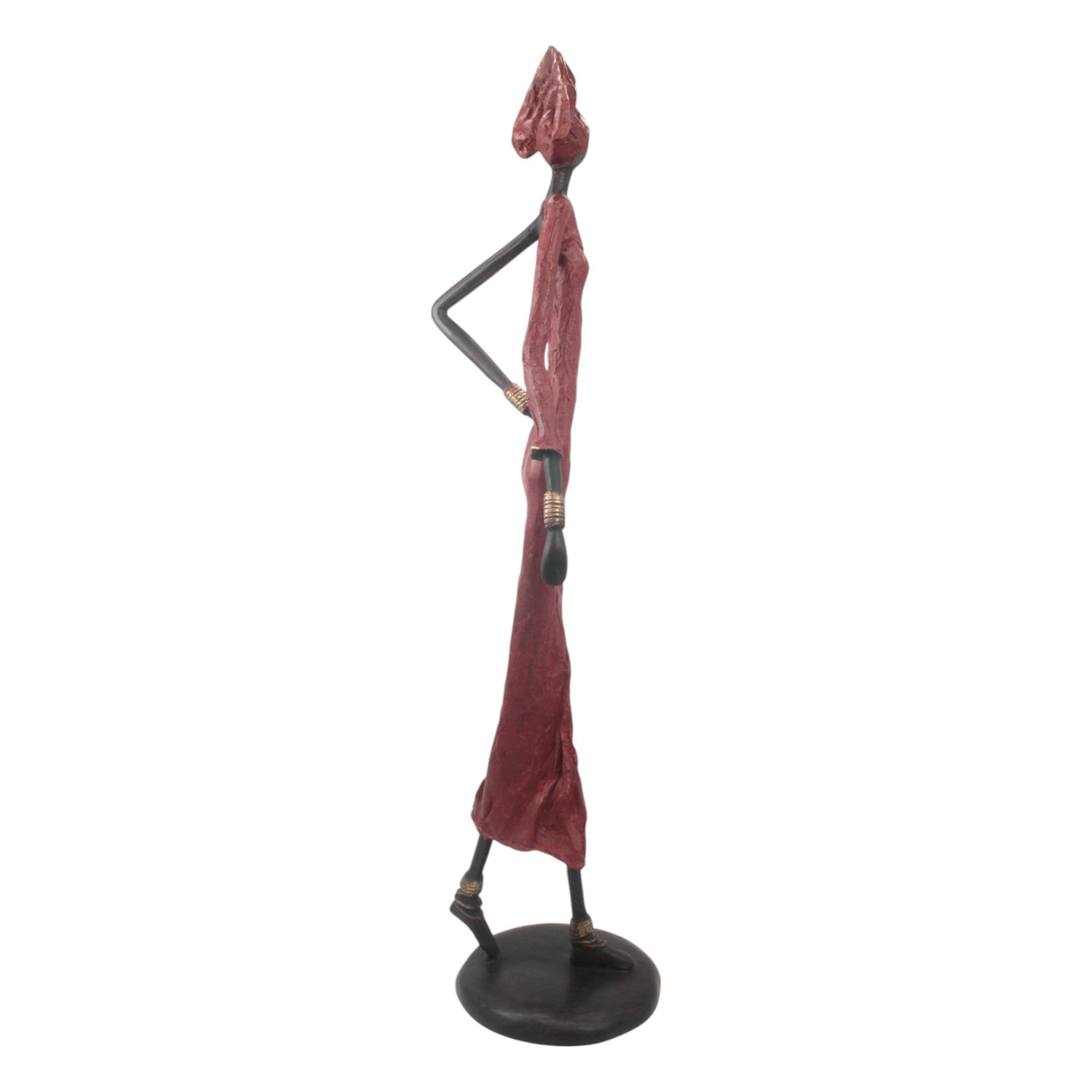 Bronze Issouf 80 cm rouge n°2 Bronzes d&#39;Afrique