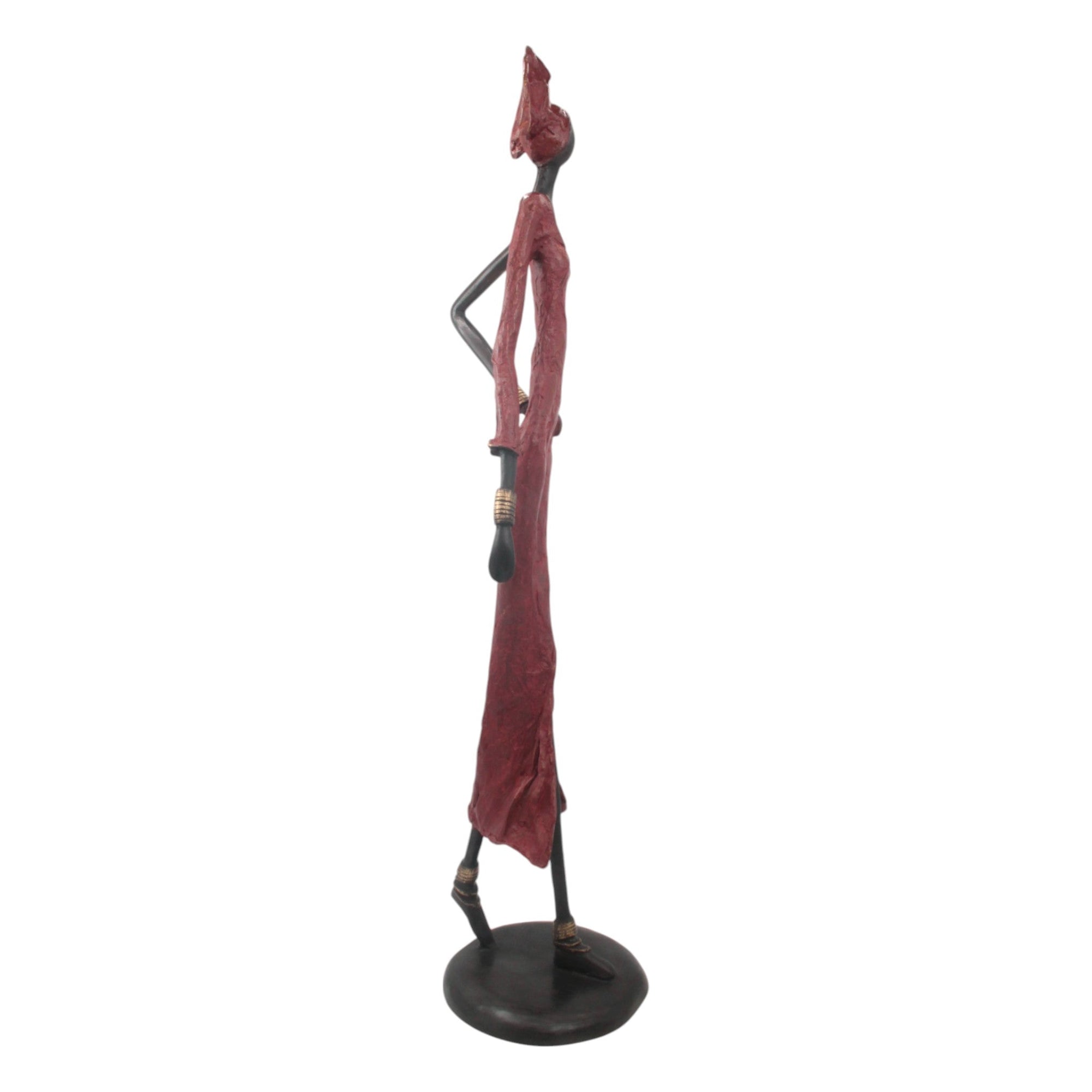 Bronze Issouf 80 cm rouge n°2 Bronzes d&#39;Afrique
