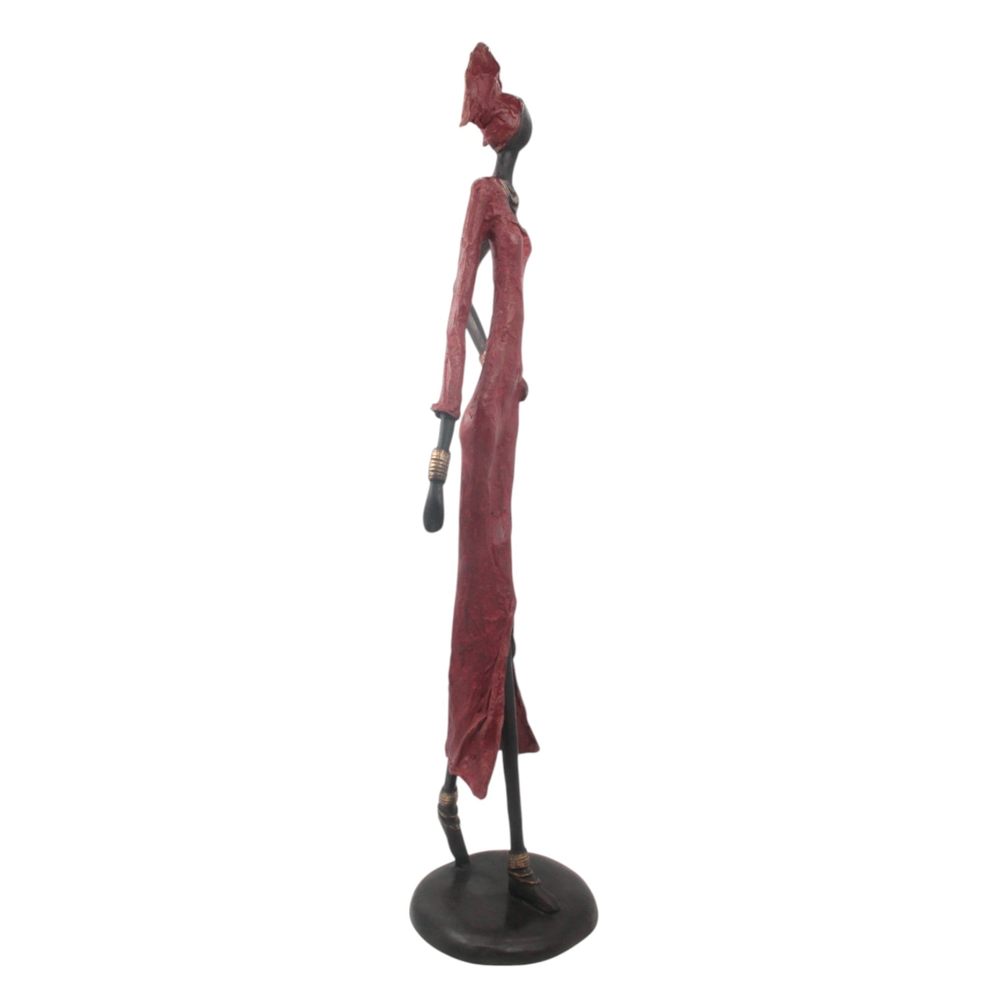 Bronze Issouf 80 cm rouge n°2 Bronzes d&#39;Afrique
