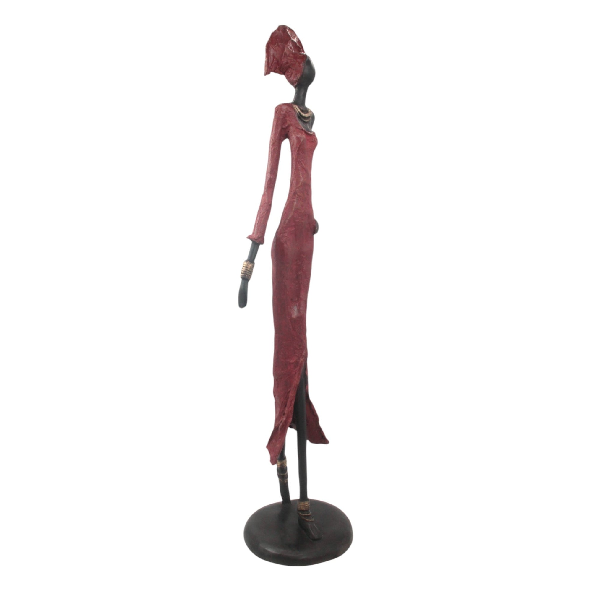 Bronze Issouf 80 cm rouge n°2 Bronzes d&#39;Afrique