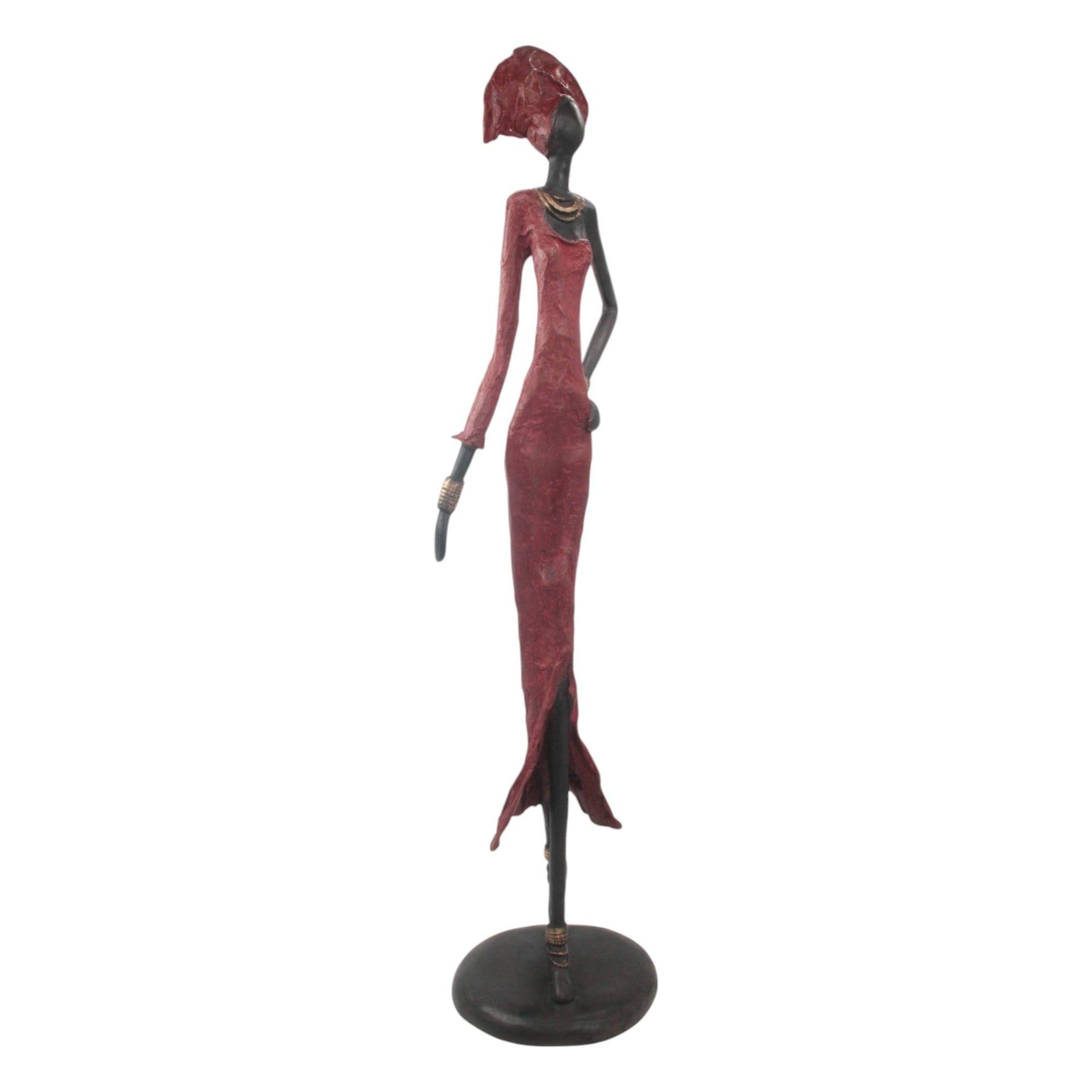 Bronze Issouf 80 cm rouge n°2 Bronzes d&#39;Afrique