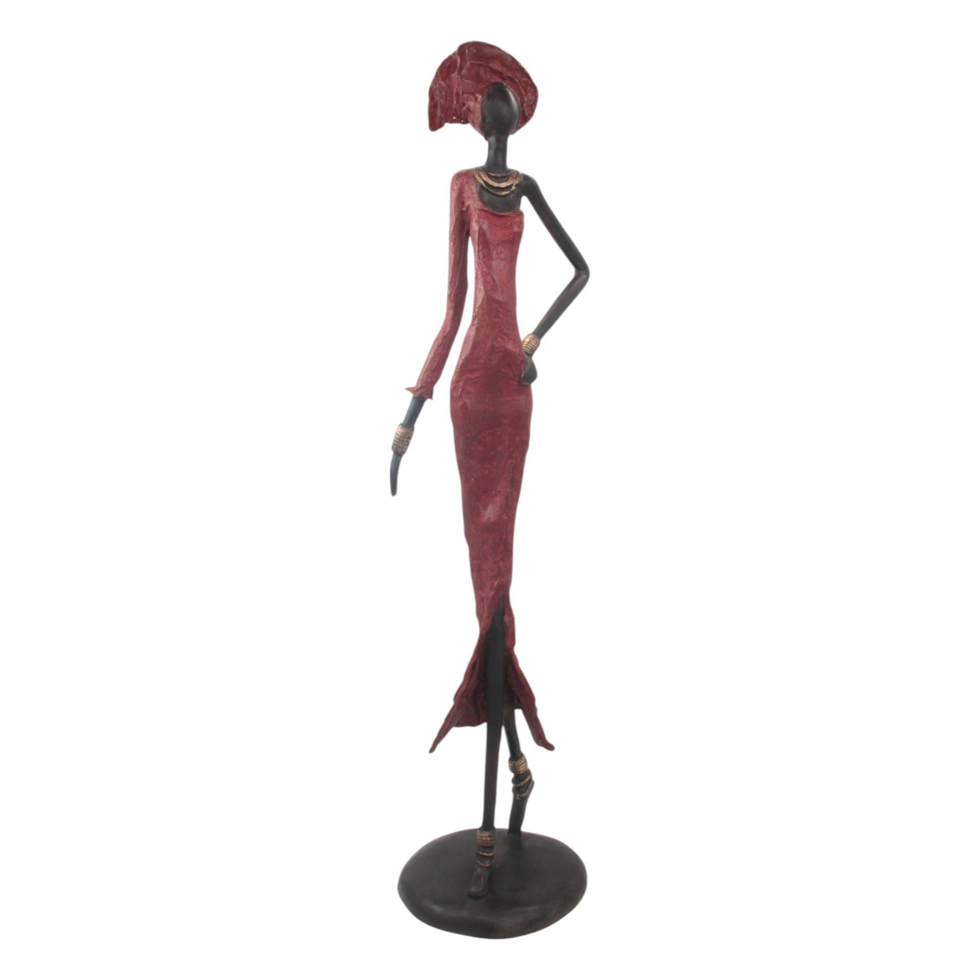 Bronze Issouf 80 cm rouge n°2 Bronzes d&#39;Afrique