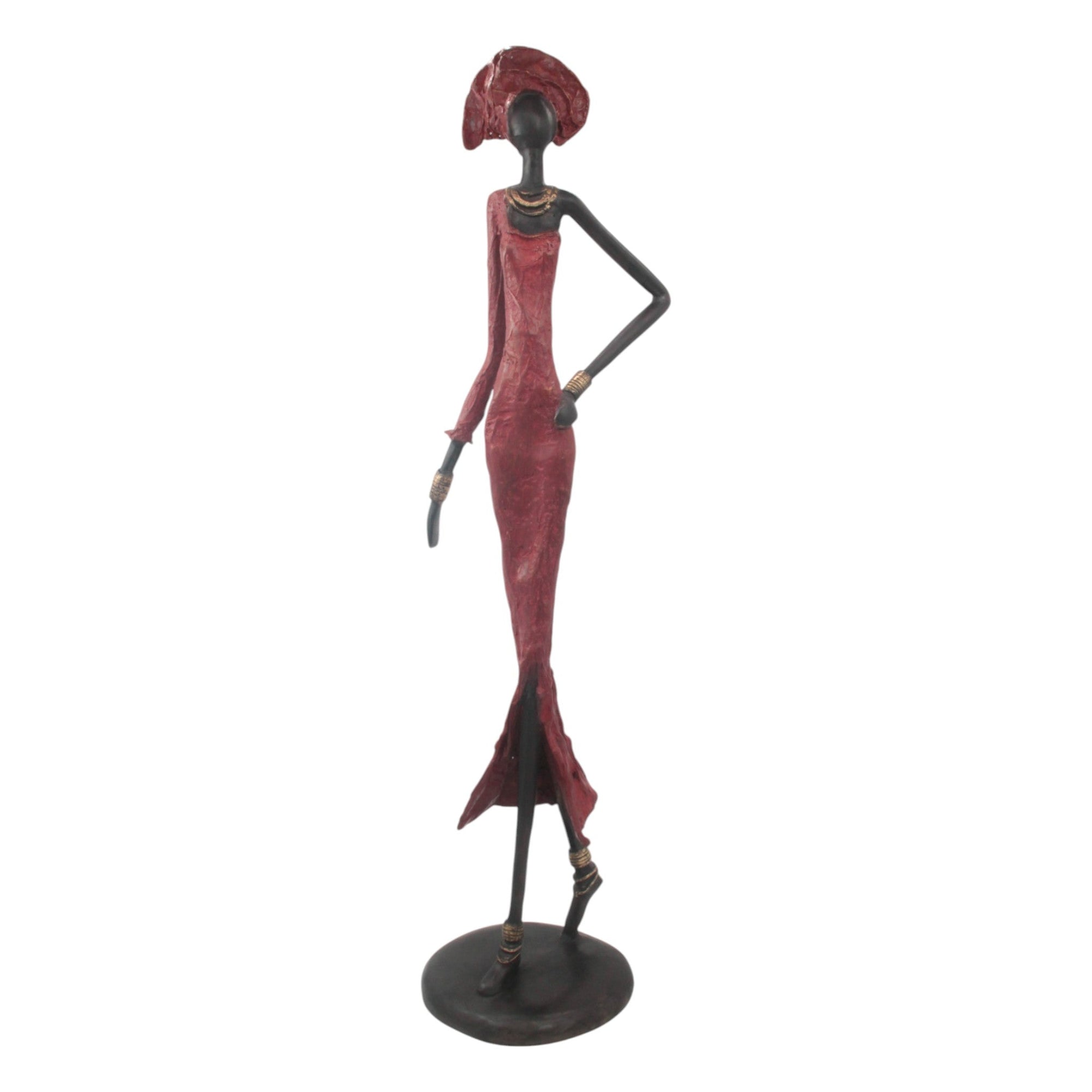 Bronze Issouf 80 cm rouge n°2 Bronzes d&#39;Afrique