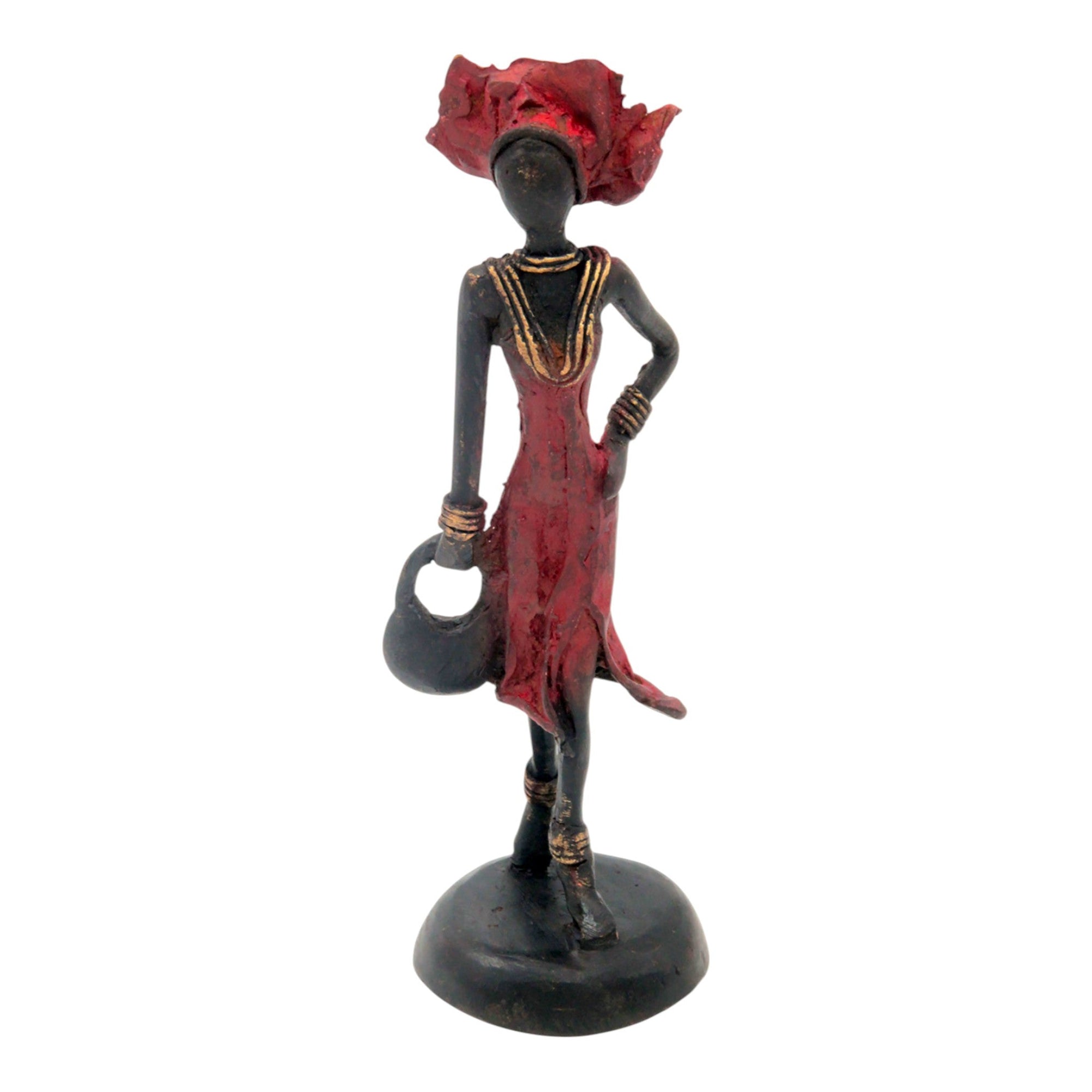 Bronze 15 cm rouge n°5 Bronzes d&#39;Afrique