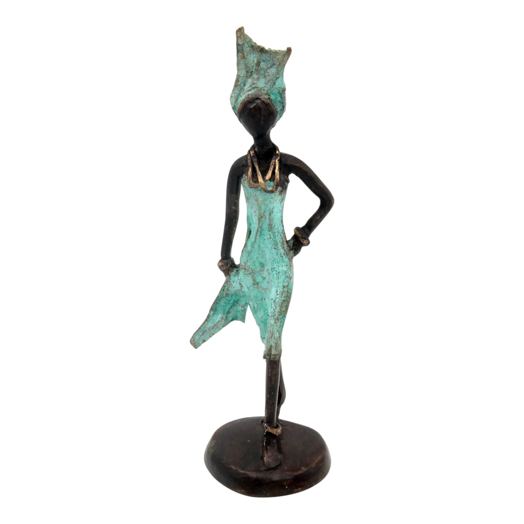 Bronze 15 cm turquoise n°7 Bronzes d'Afrique