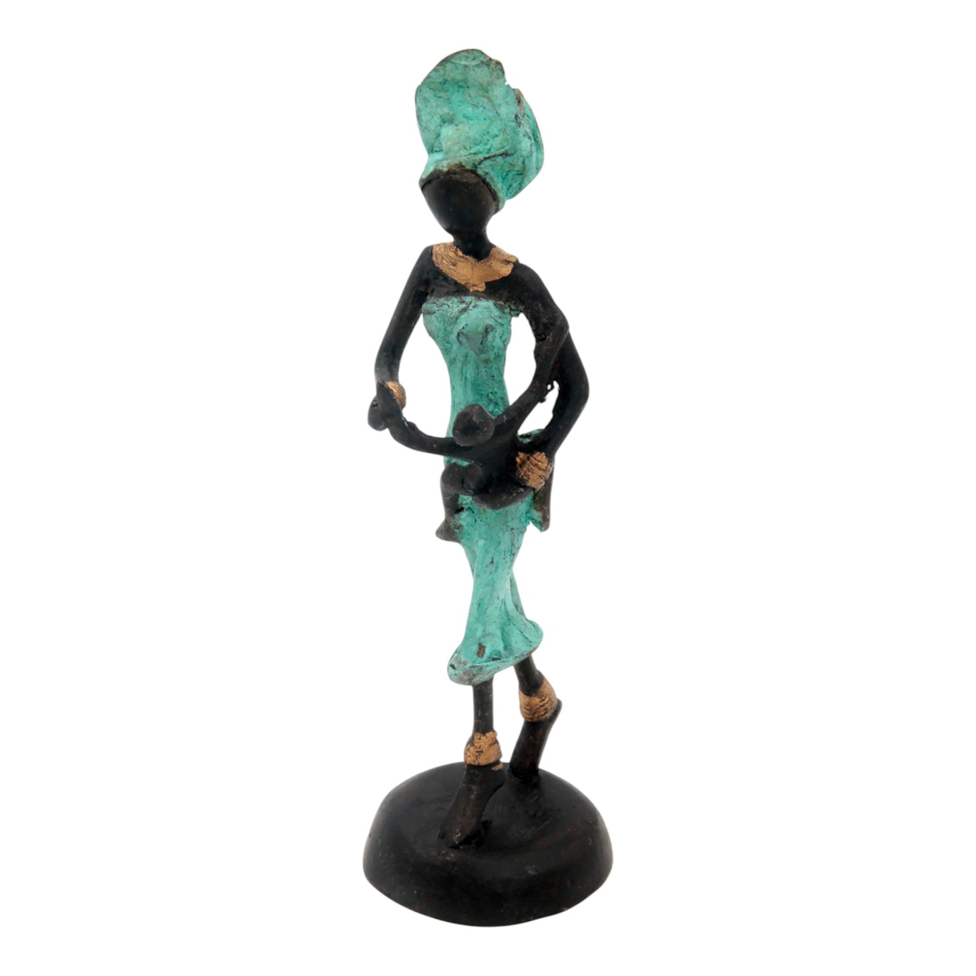 Bronze 15 cm turquoise n°9 Bronzes d'Afrique