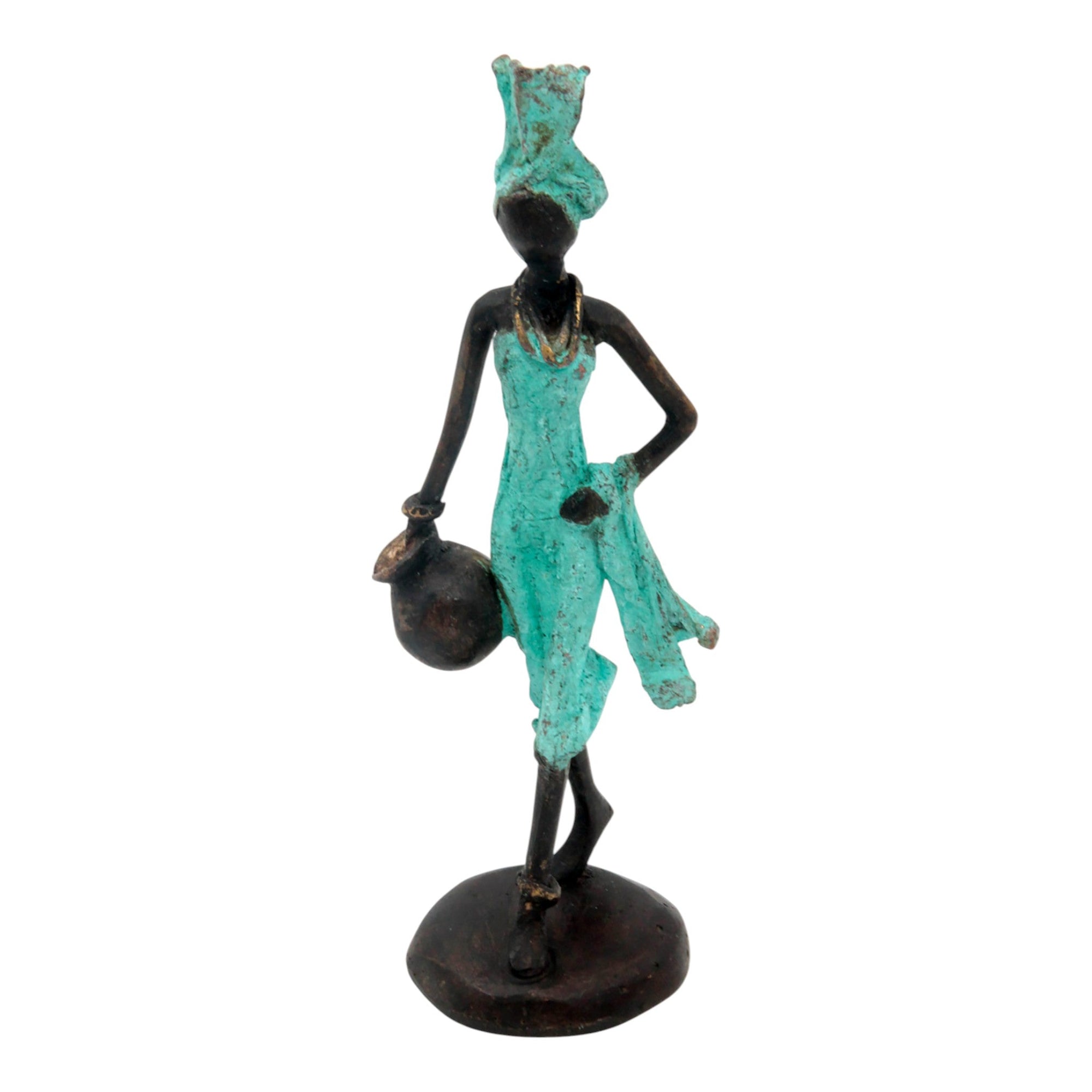 Bronze 15 cm turquoise n°17 Bronzes d'Afrique