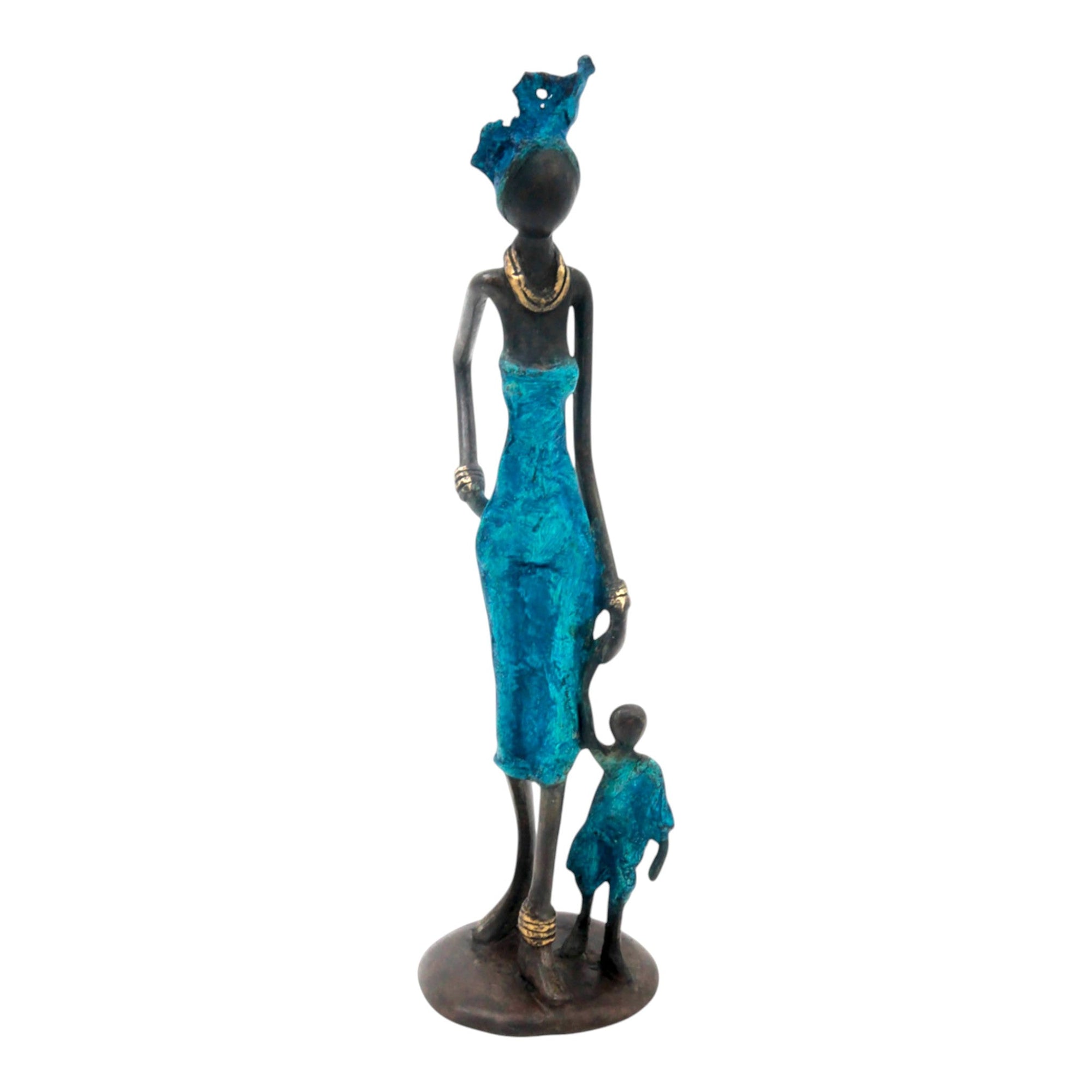 Bronze 25 cm bleu n°2 Bronzes d'Afrique