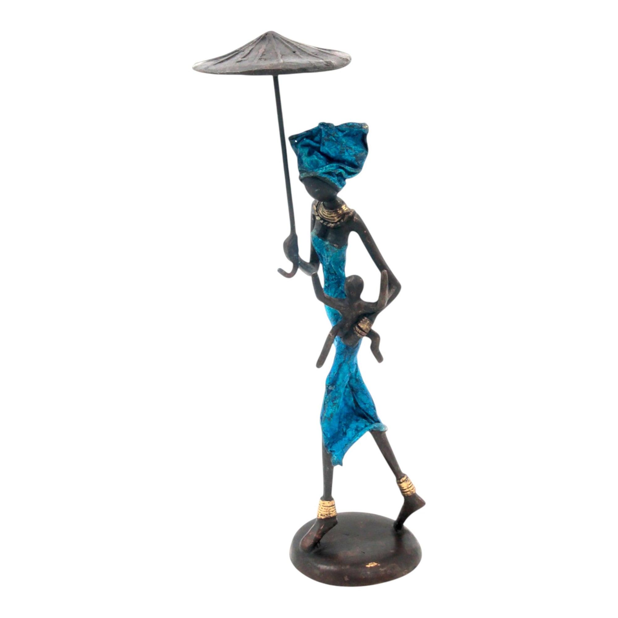 Bronze 25 cm bleu n°30 Bronzes d'Afrique