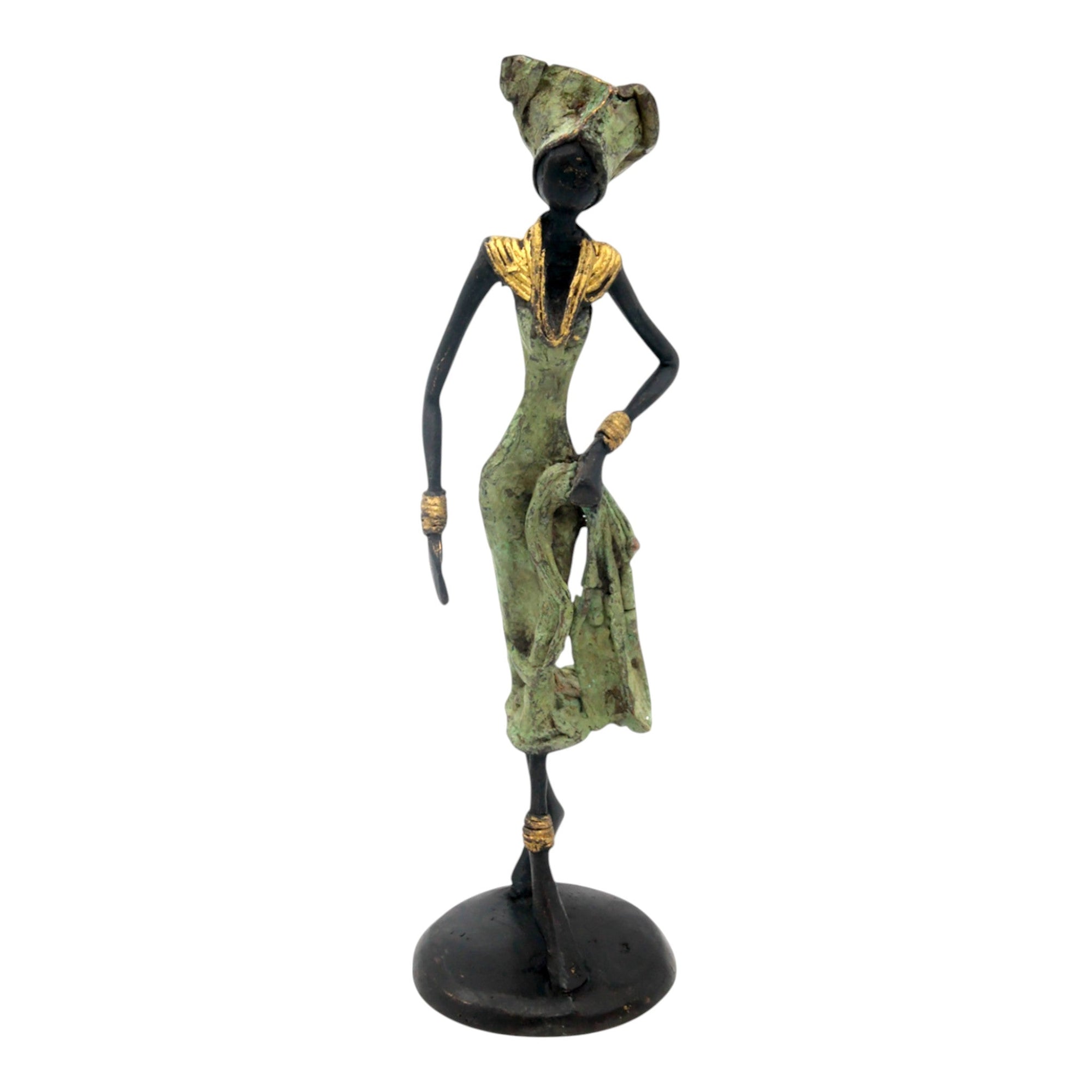 Bronze 25 cm vert n°13 Bronzes d&#39;Afrique