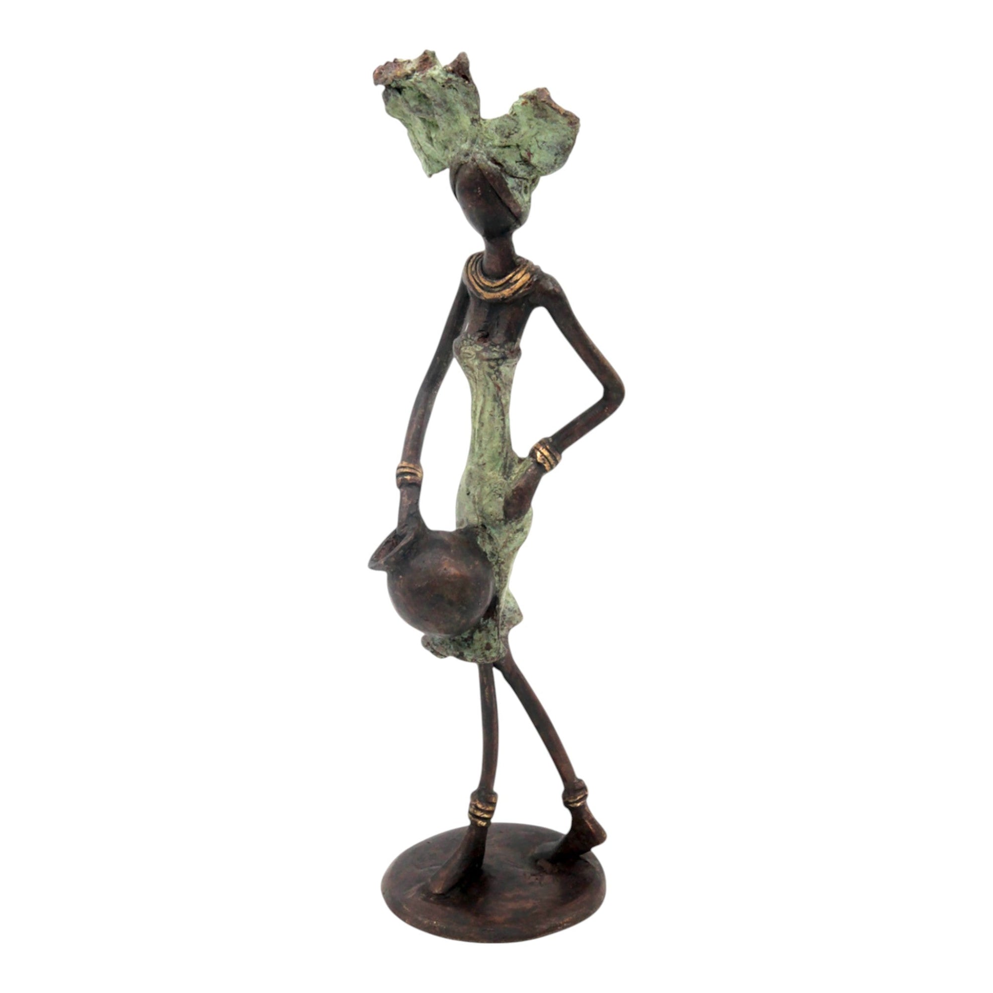 Bronze 25 cm vert n°36 Bronzes d&#39;Afrique