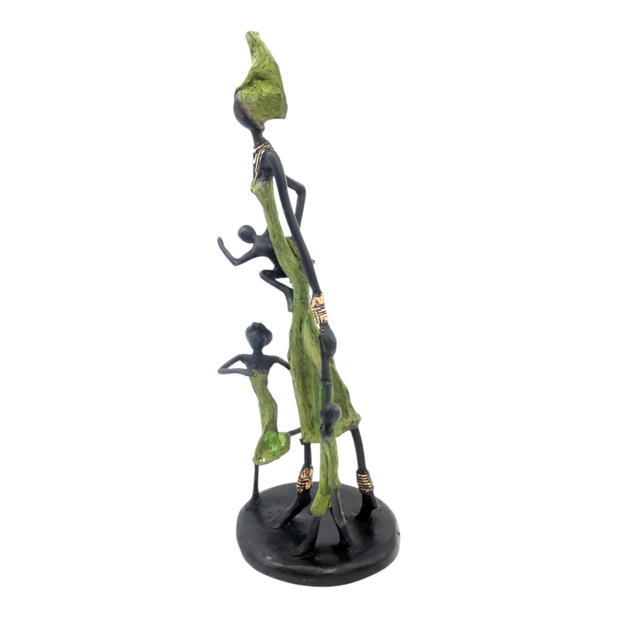 Bronze 3 enfants 35 cm vert Bronzes d&#39;Afrique