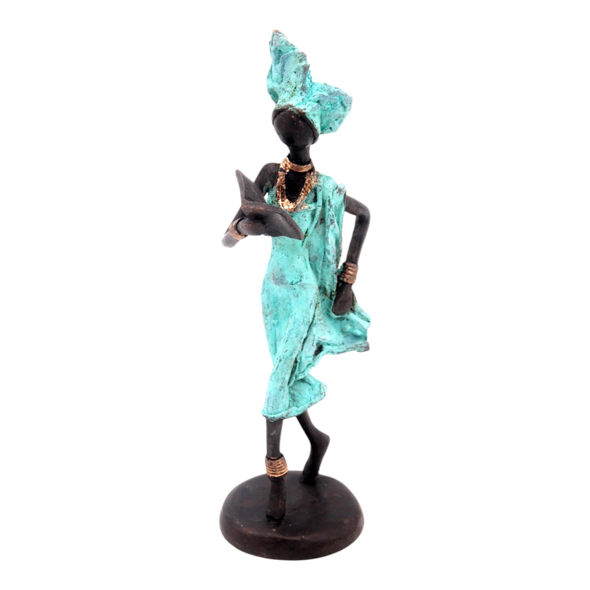 Bronze 20 cm turquoise n°7 Bronzes d'Afrique