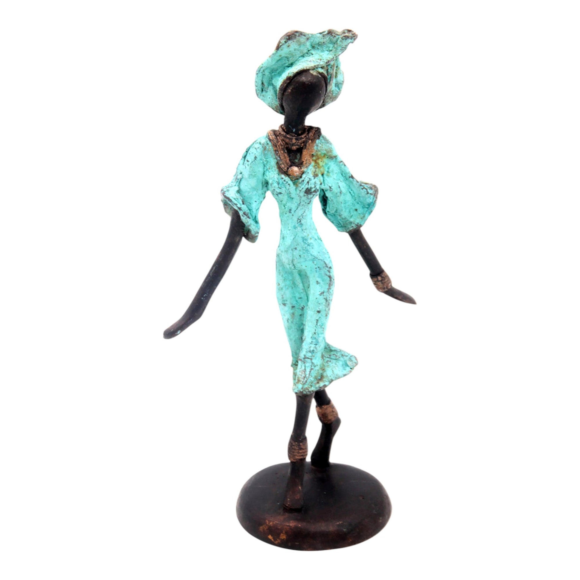 Bronze 20 cm turquoise n°15 Bronzes d'Afrique