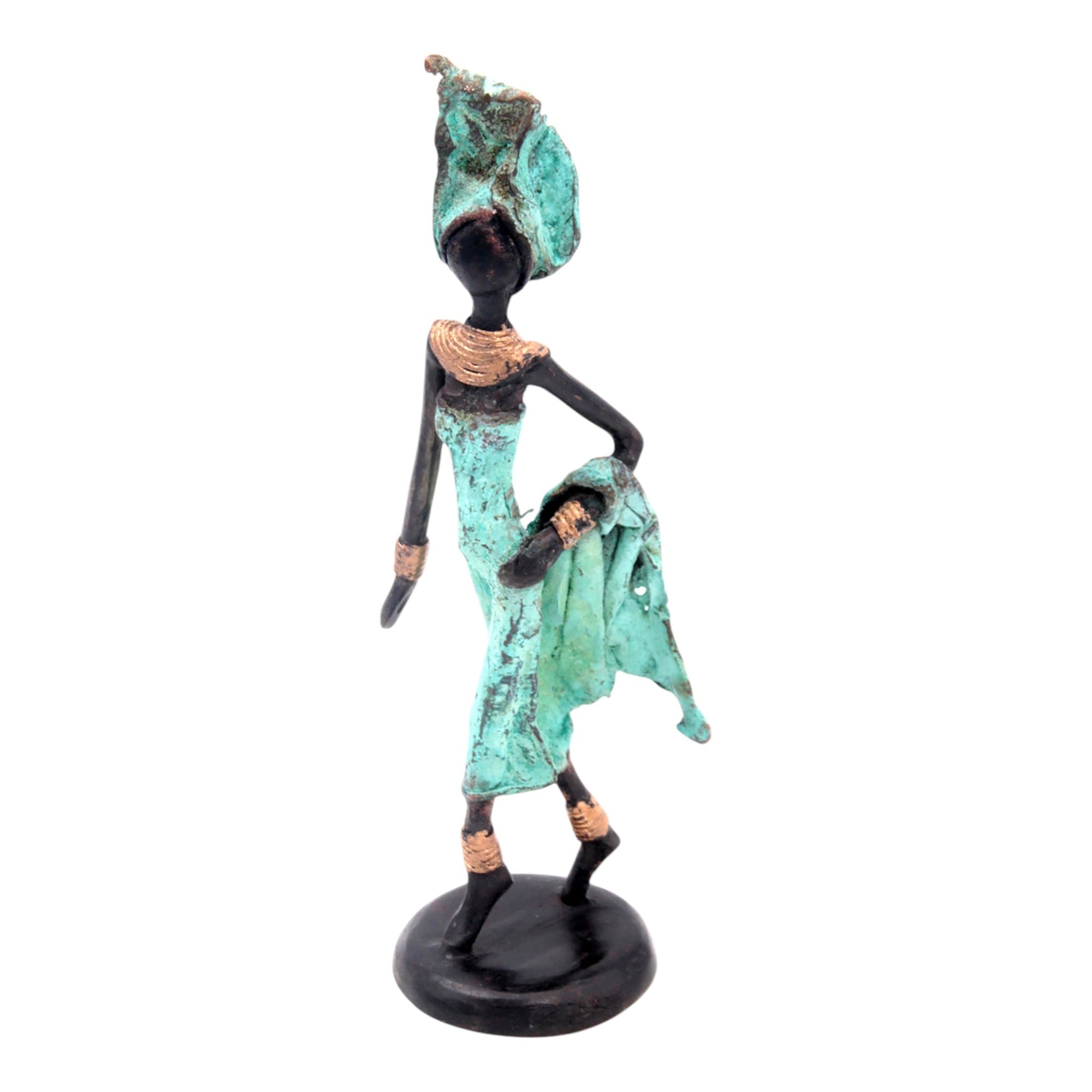 Bronze 20 cm turquoise n°16 Bronzes d'Afrique