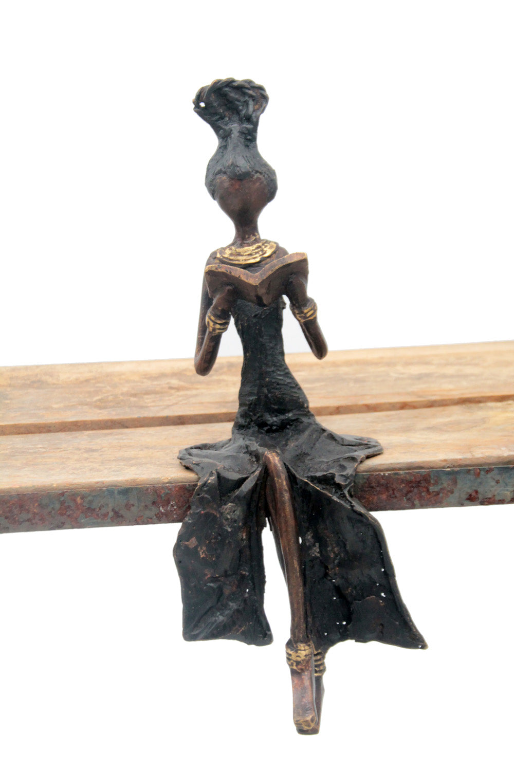 Bronze assis 25 cm noir n°14 Bronzes d&#39;Afrique