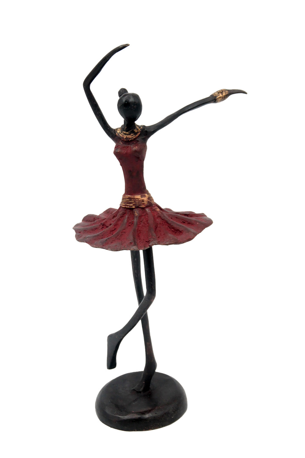 Ballerine 25 cm rouge n°1 Bronzes d&#39;Afrique