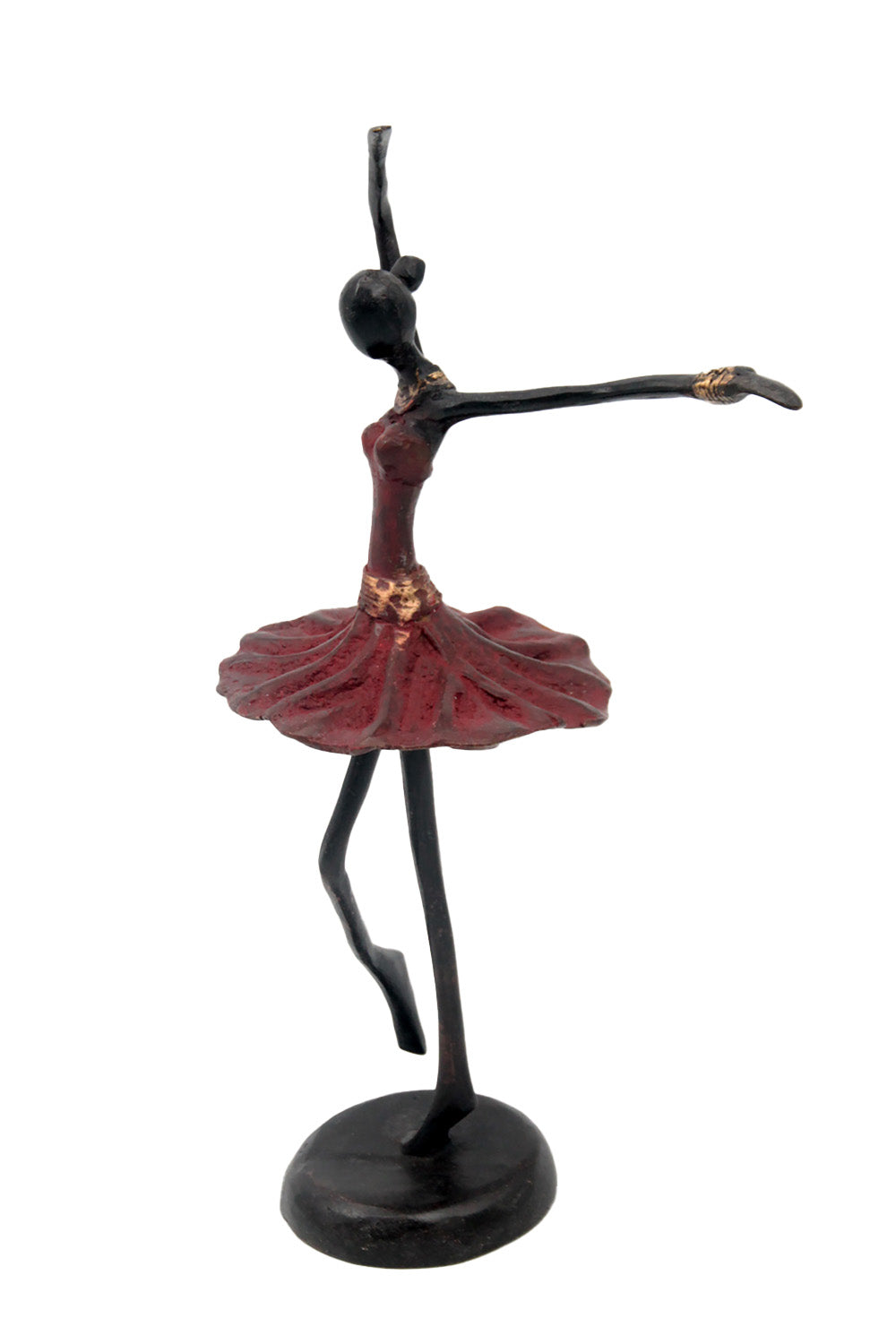 Ballerine 25 cm rouge n°1 Bronzes d&#39;Afrique