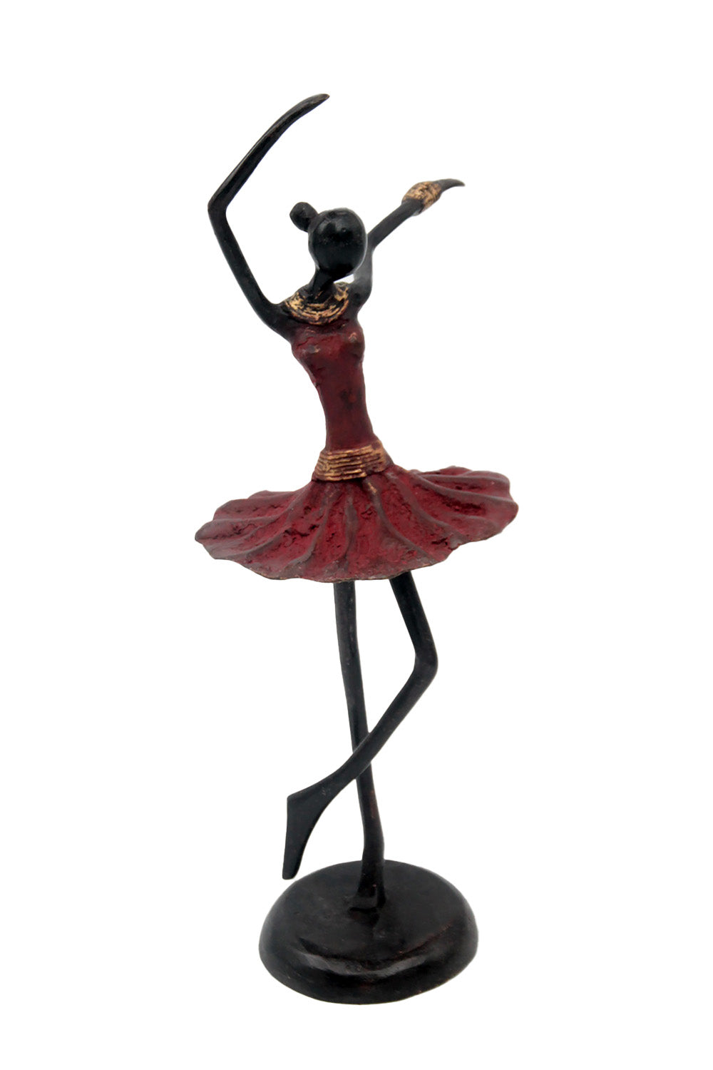 Ballerine 25 cm rouge n°1 Bronzes d&#39;Afrique