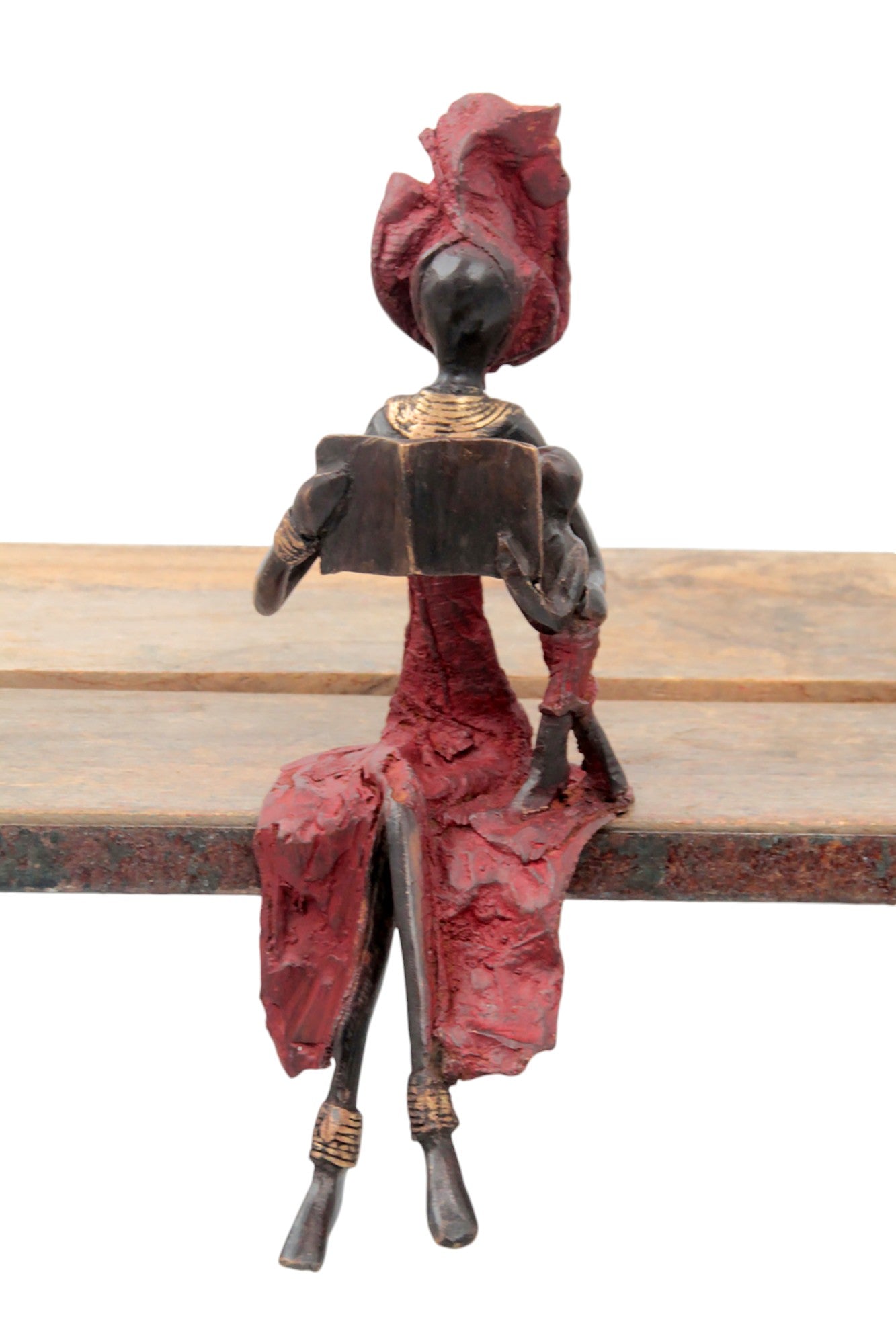 Bronze assis 25 cm rouge n°1 