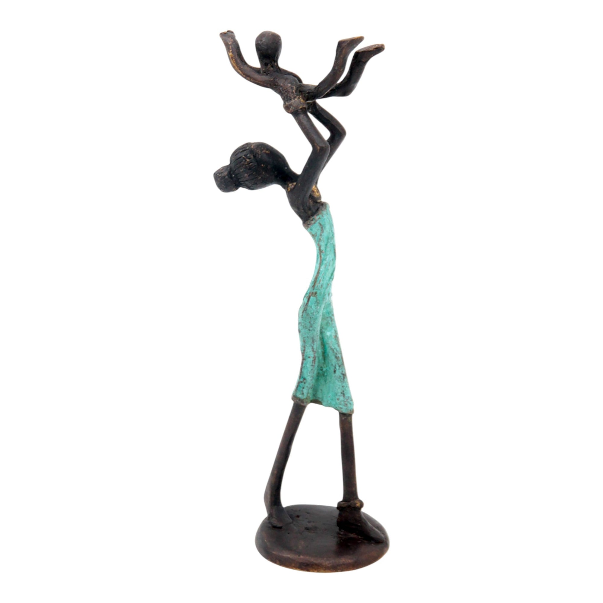 Bronze 15 cm turquoise n°1 