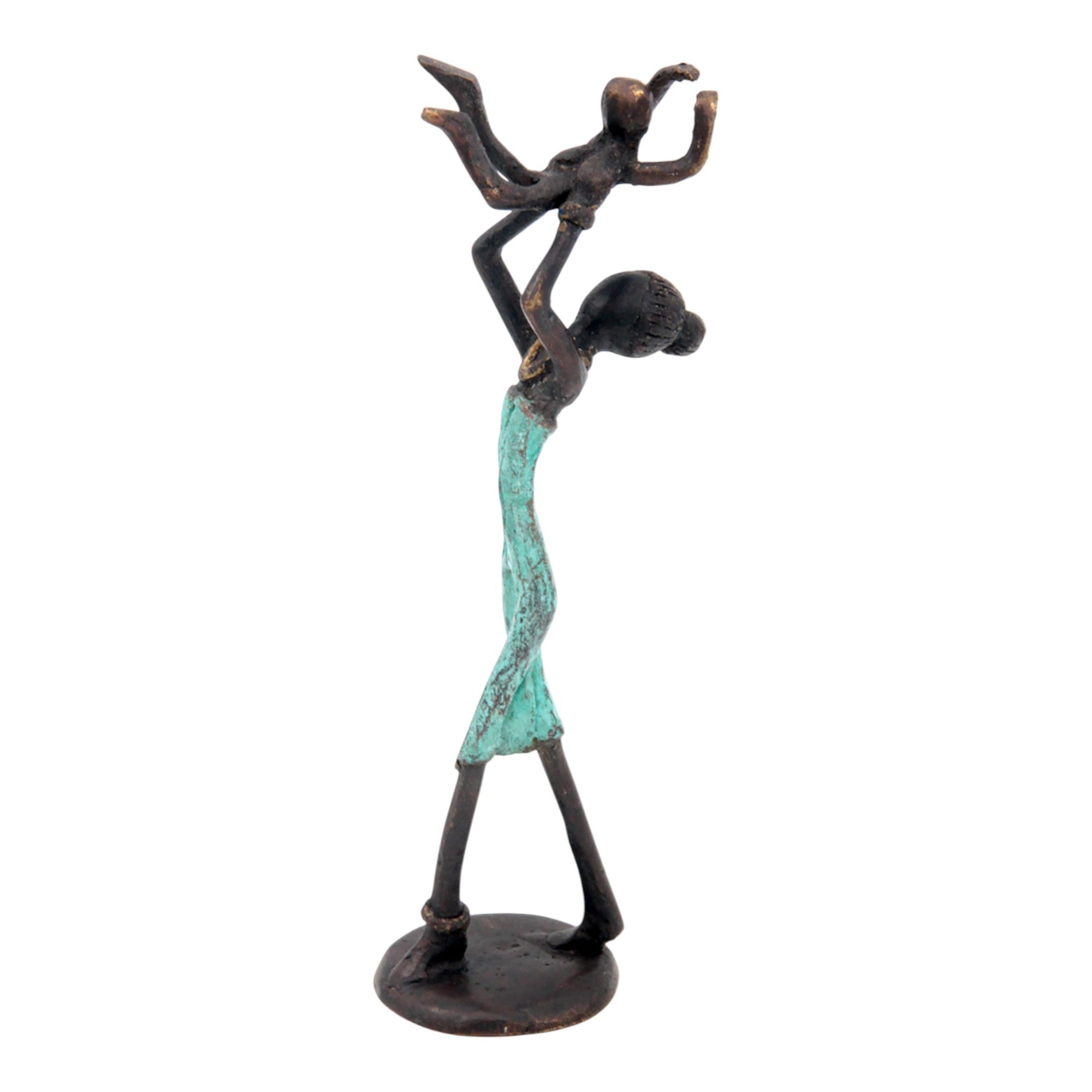 Bronze 15 cm turquoise n°1 