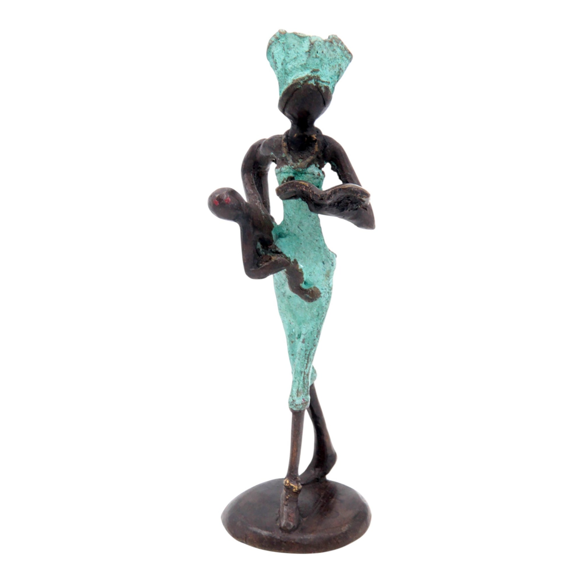 Bronze 15 cm turquoise n°2 