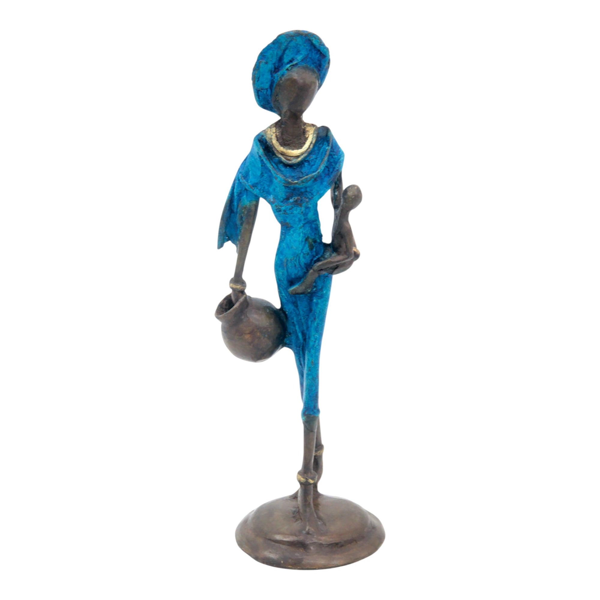 Bronze 20 cm bleu n°1 