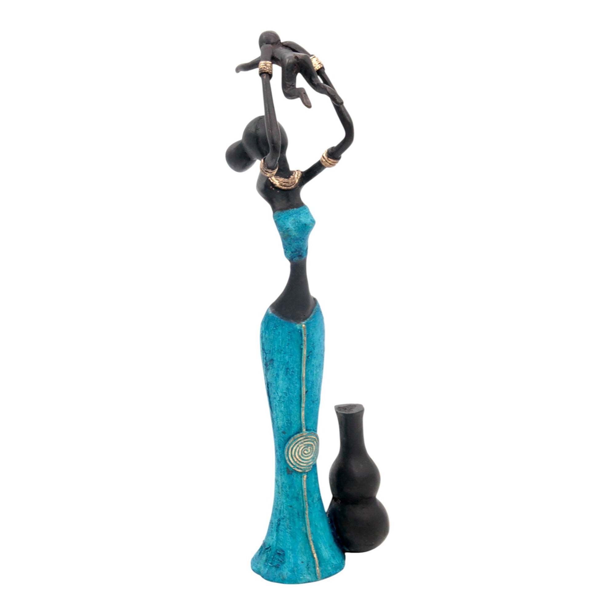 Bronze Mohamadi Dermé 30 cm bleu n°4 